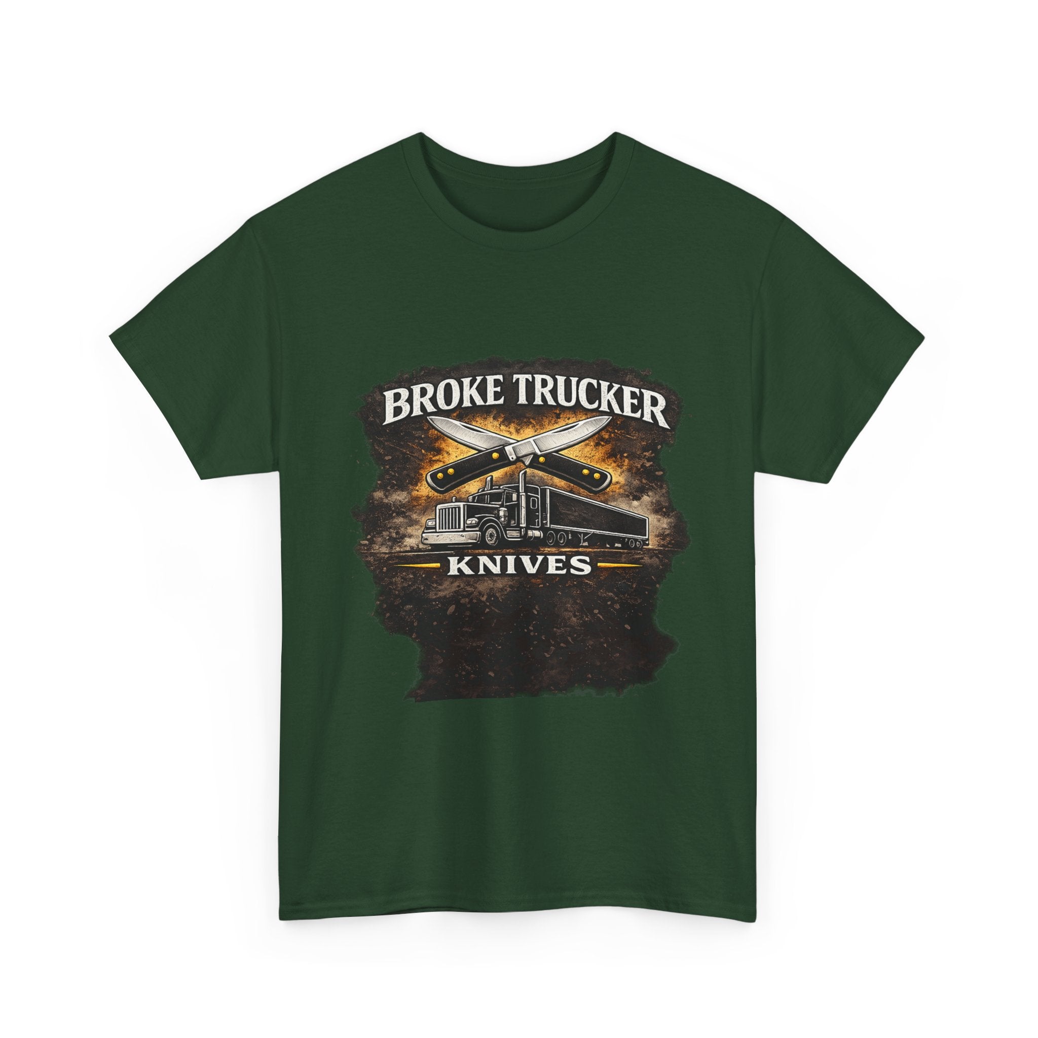Broke Trucker Knives Tee — Vintage Trucker Knife Graphic Shirt