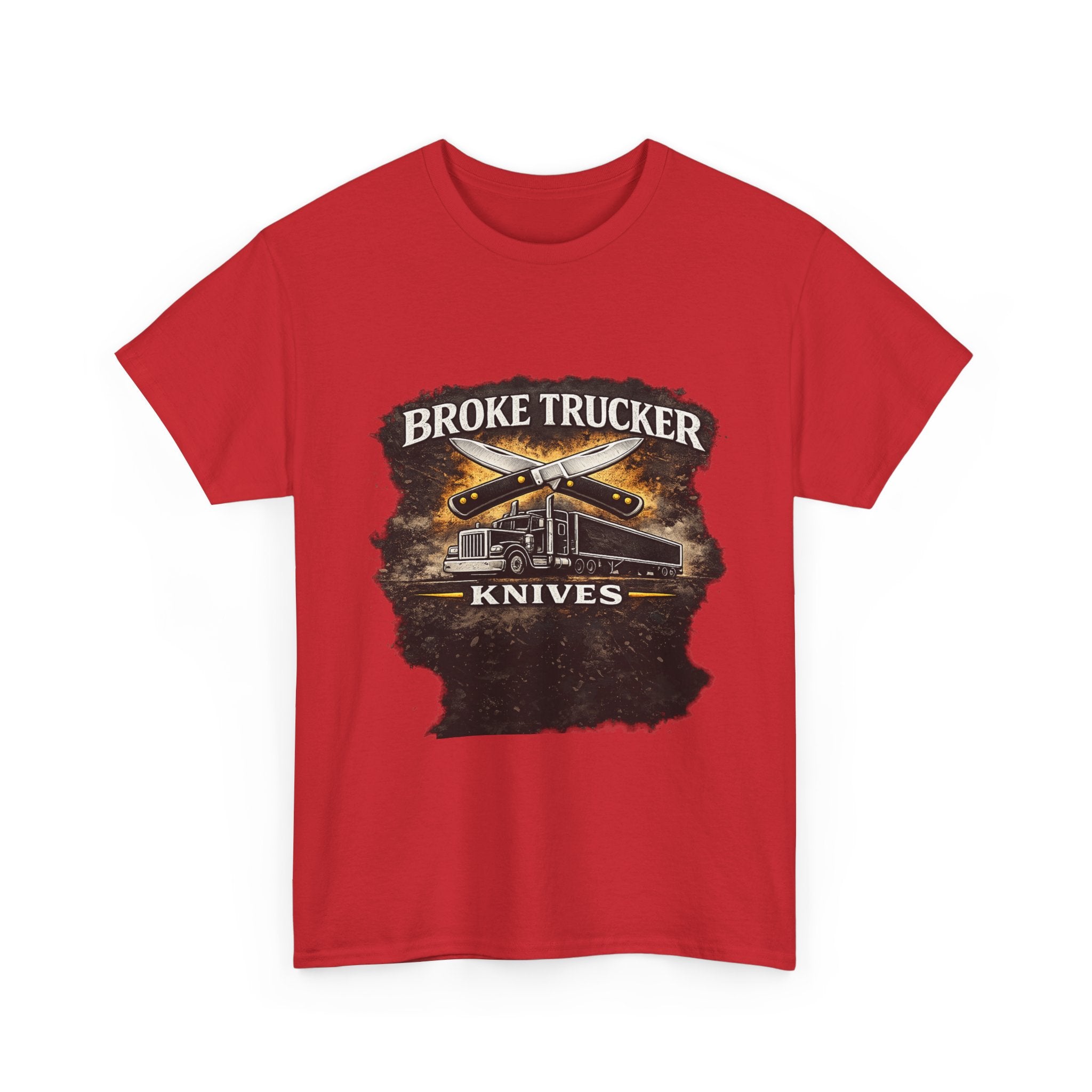 Broke Trucker Knives Tee — Vintage Trucker Knife Graphic Shirt