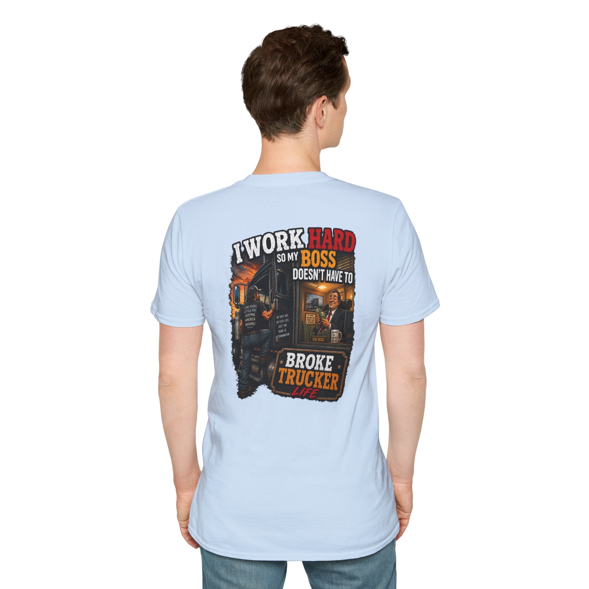 T-Shirt — Retro Broke Trucker Graphic Tee