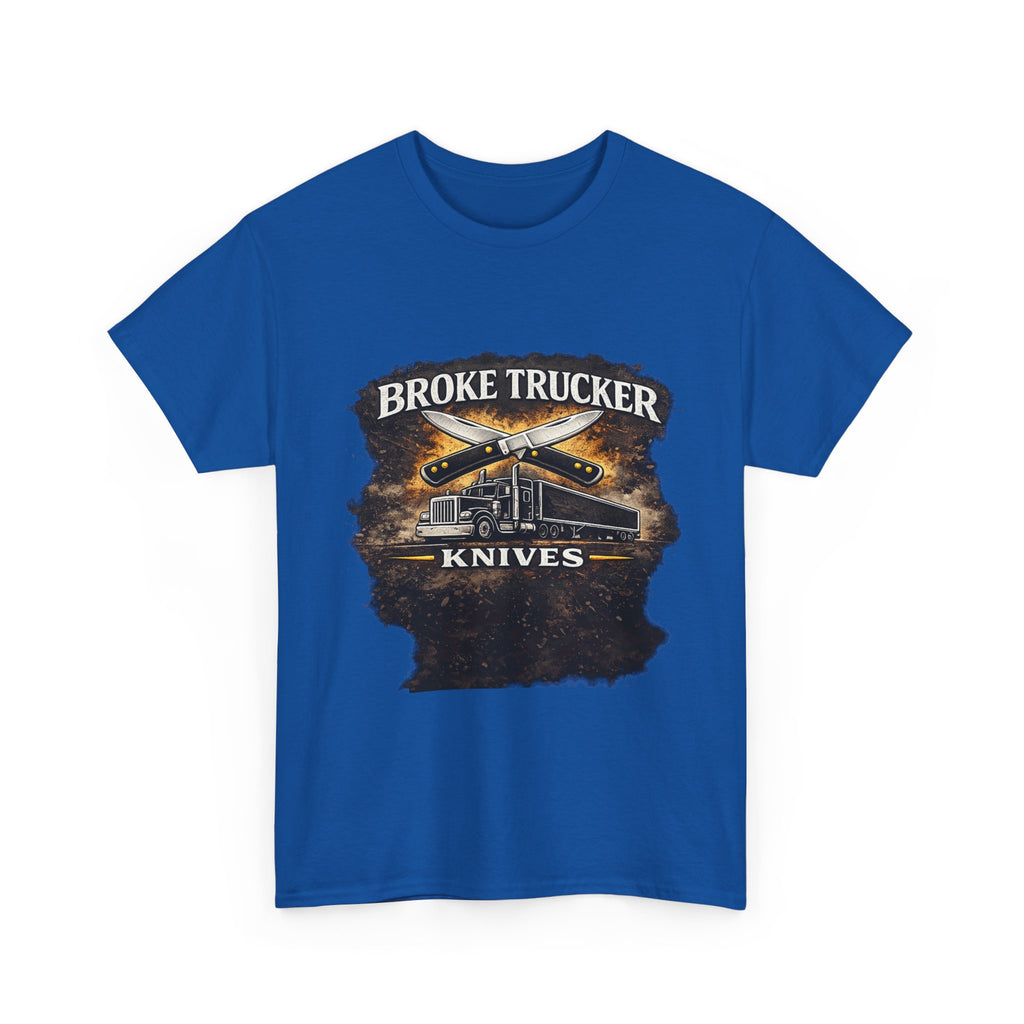 Broke Trucker Knives Tee — Vintage Trucker Knife Graphic Shirt