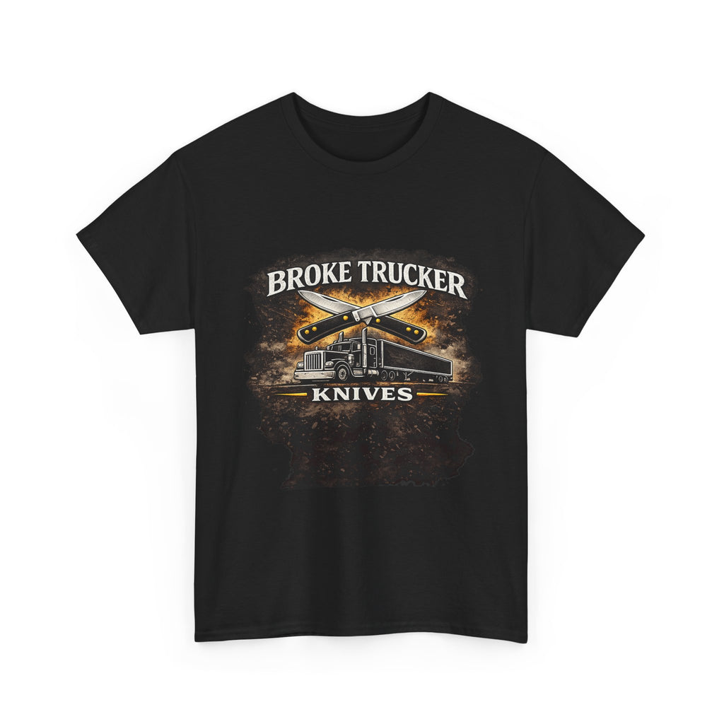 Broke Trucker Knives Tee — Vintage Trucker Knife Graphic Shirt