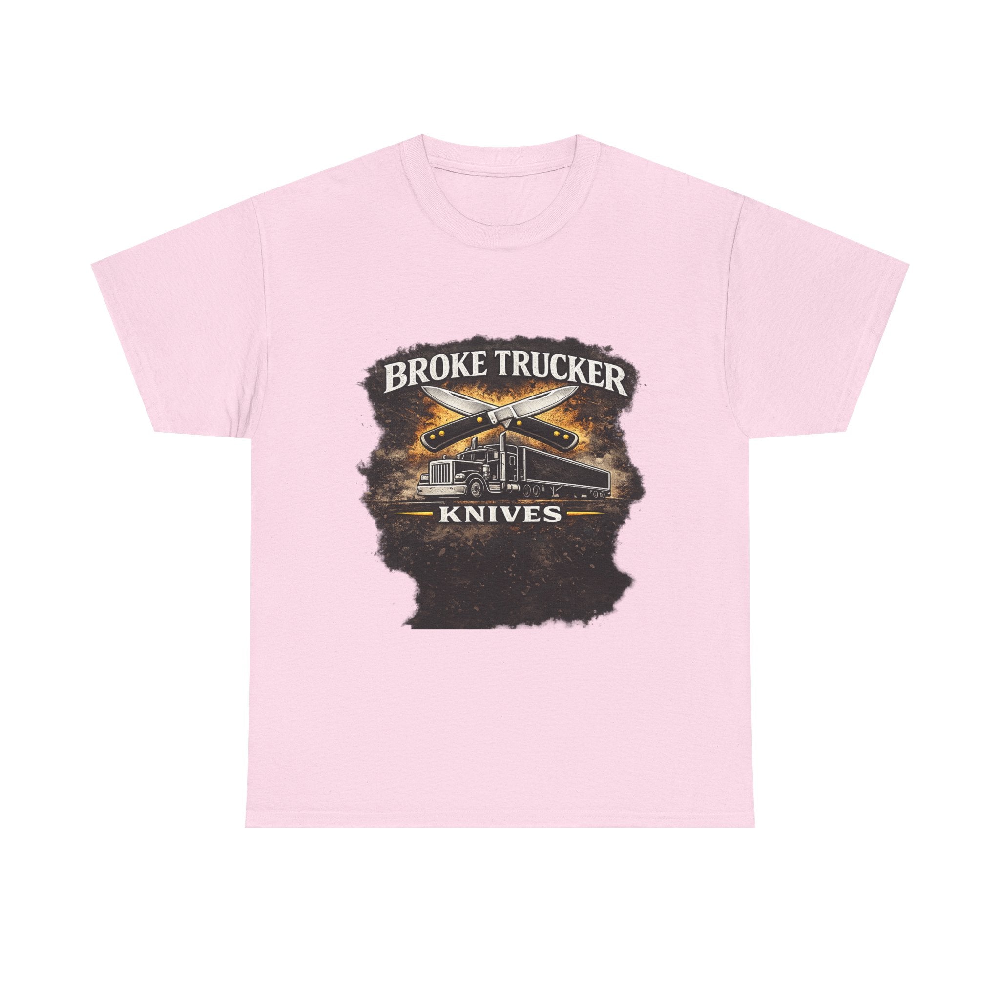 Broke Trucker Knives Tee — Vintage Trucker Knife Graphic Shirt