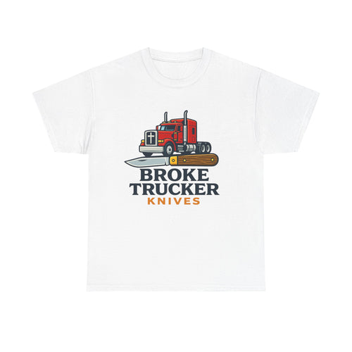 Broke Trucker Knives Truck Graphic Tee | Semi Truck Knife Logo T-Shirt