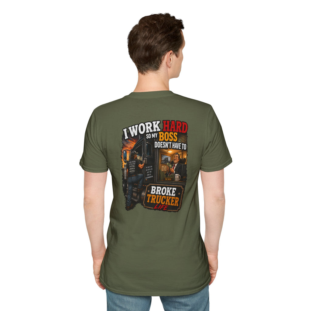 T-Shirt — Retro Broke Trucker Graphic Tee