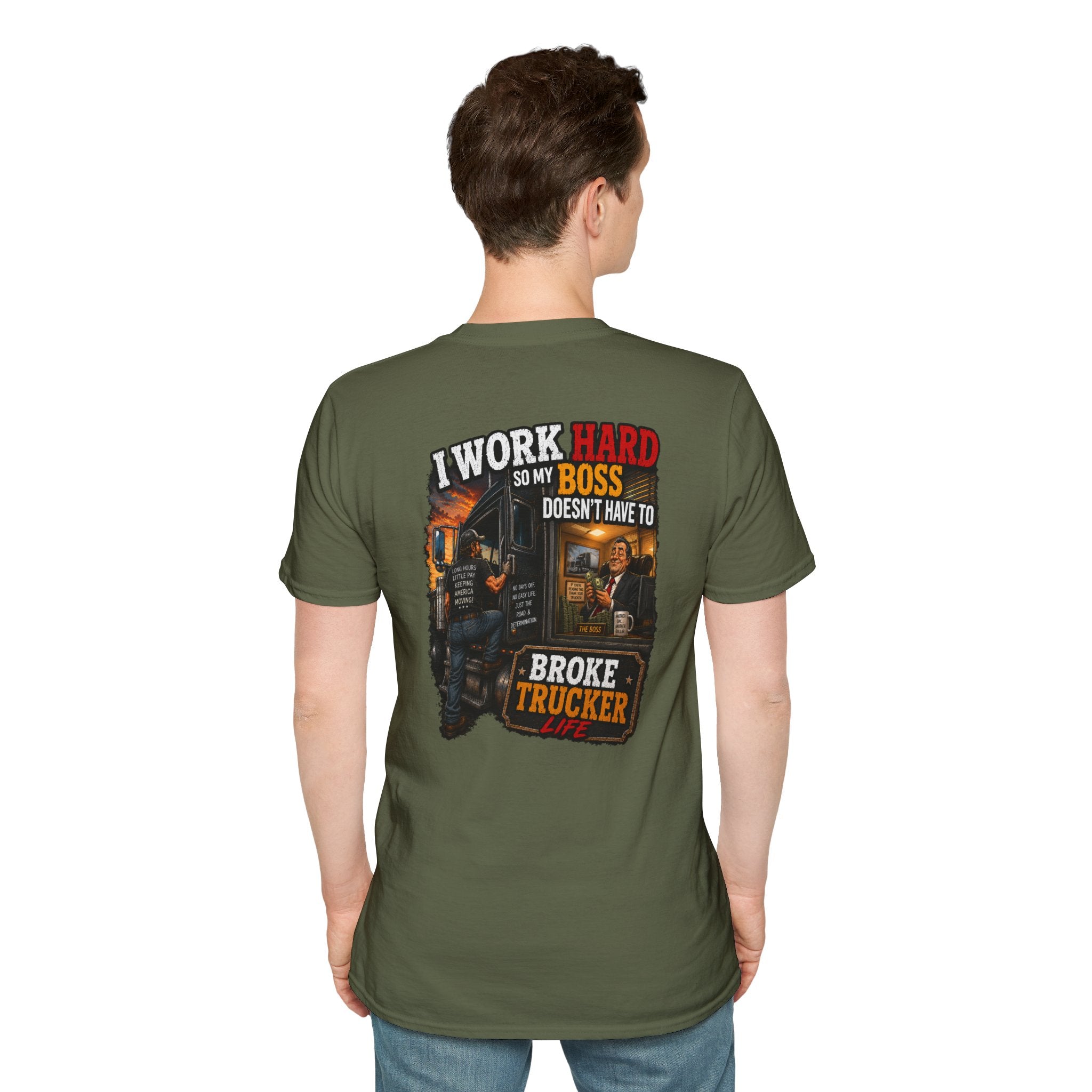T-Shirt — Retro Broke Trucker Graphic Tee