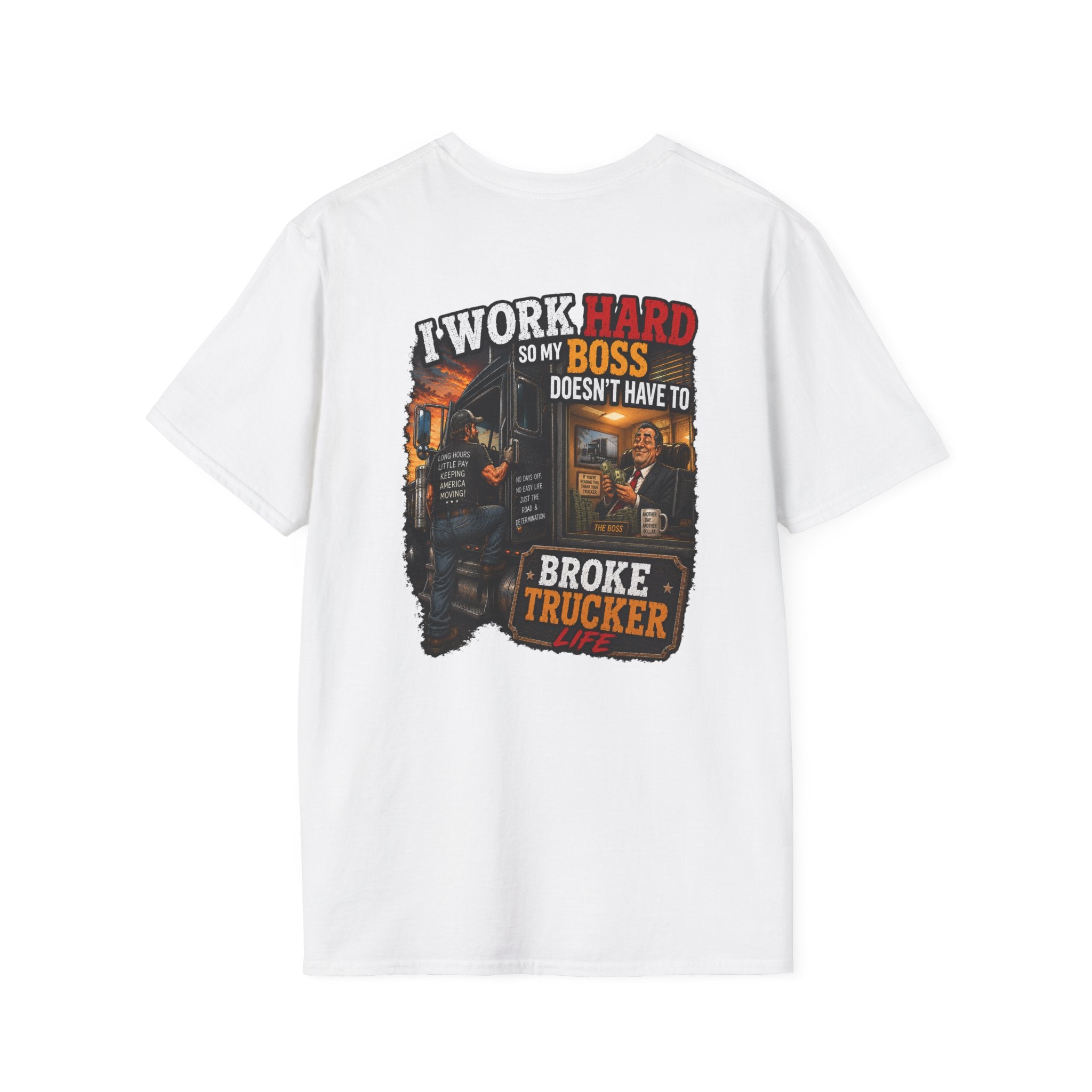 T-Shirt — Retro Broke Trucker Graphic Tee