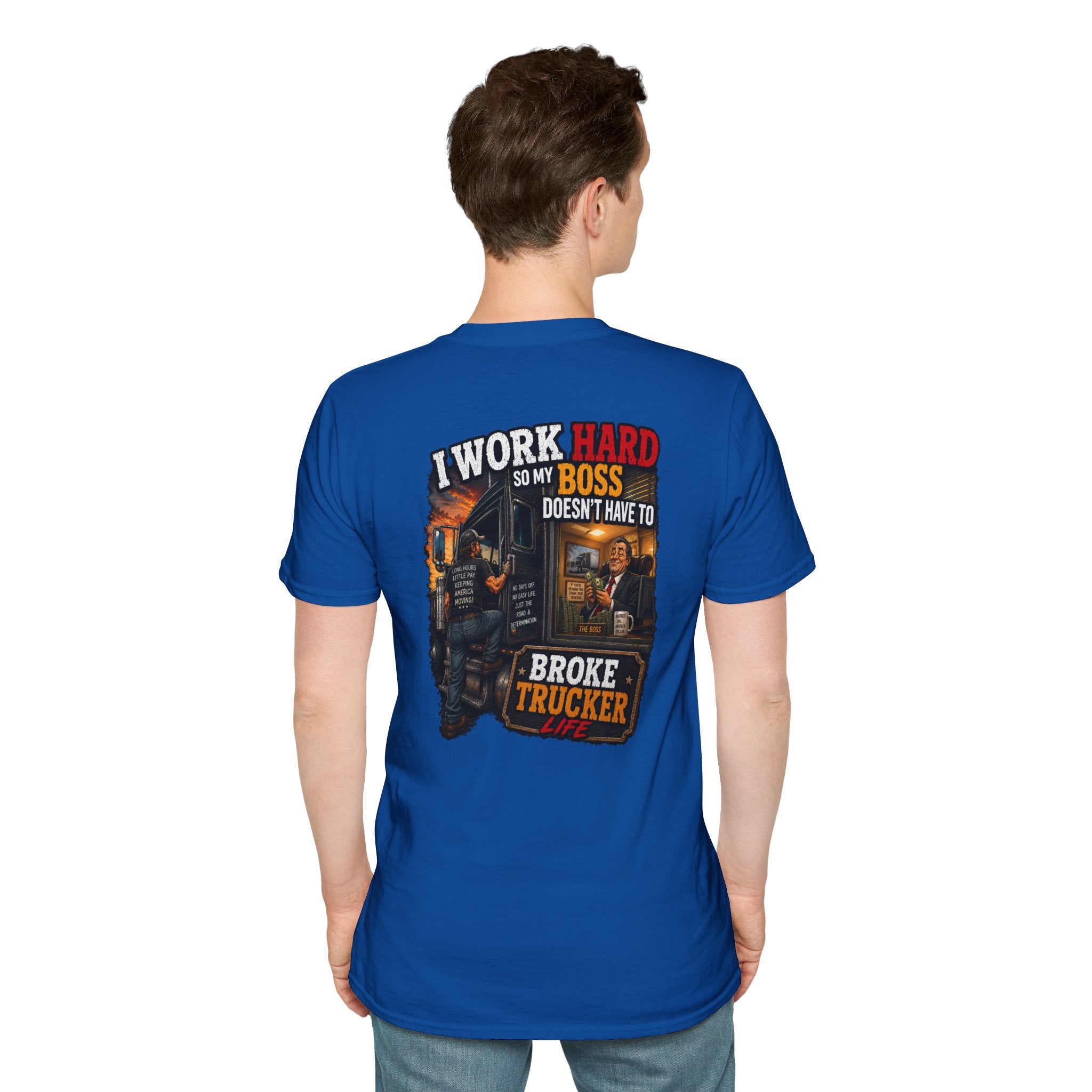 T-Shirt — Retro Broke Trucker Graphic Tee