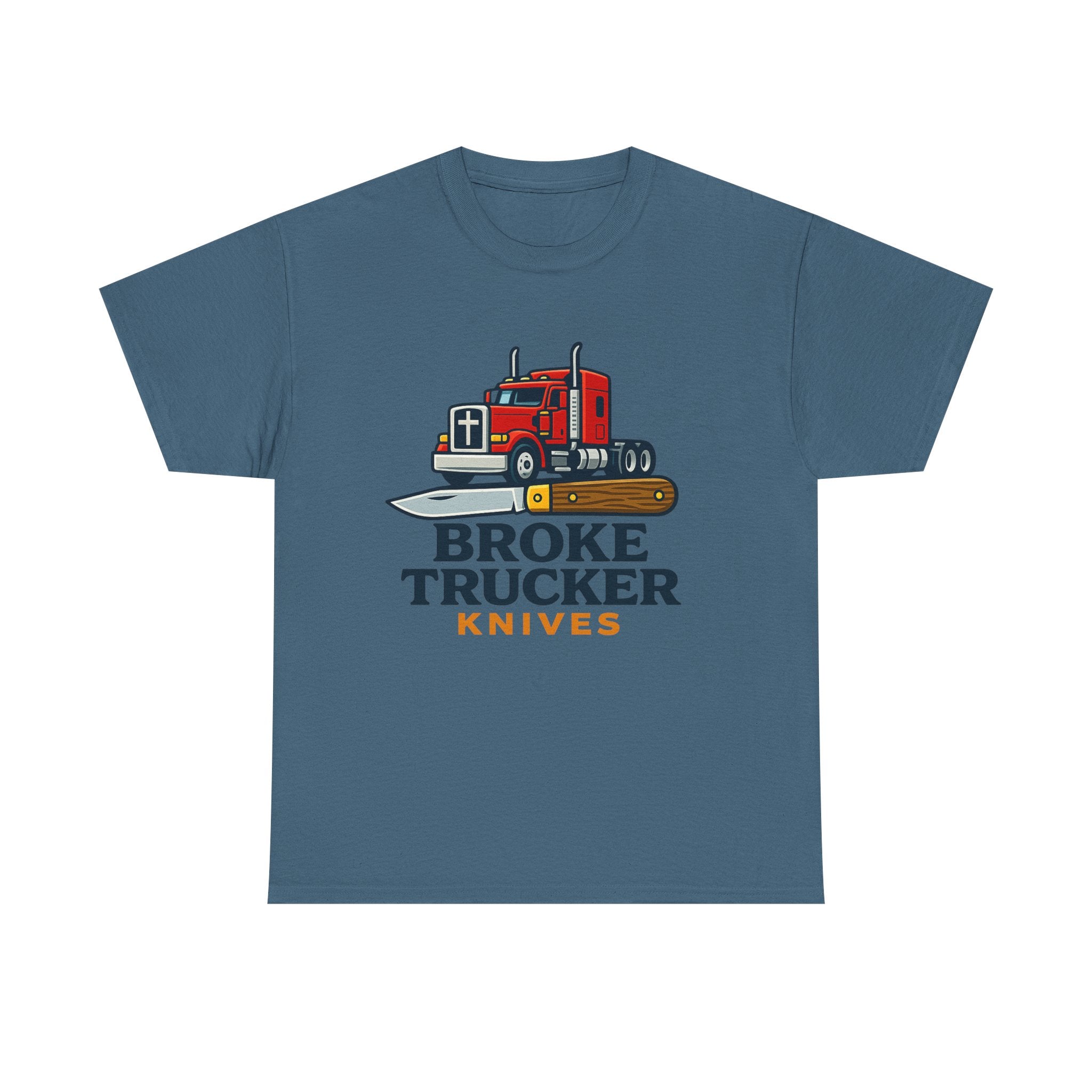 Broke Trucker Knives Truck Graphic Tee | Semi Truck Knife Logo T-Shirt