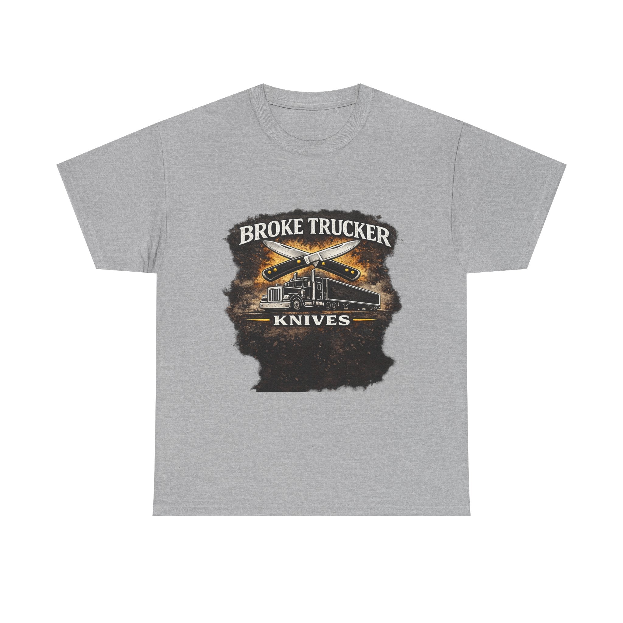 Broke Trucker Knives Tee — Vintage Trucker Knife Graphic Shirt