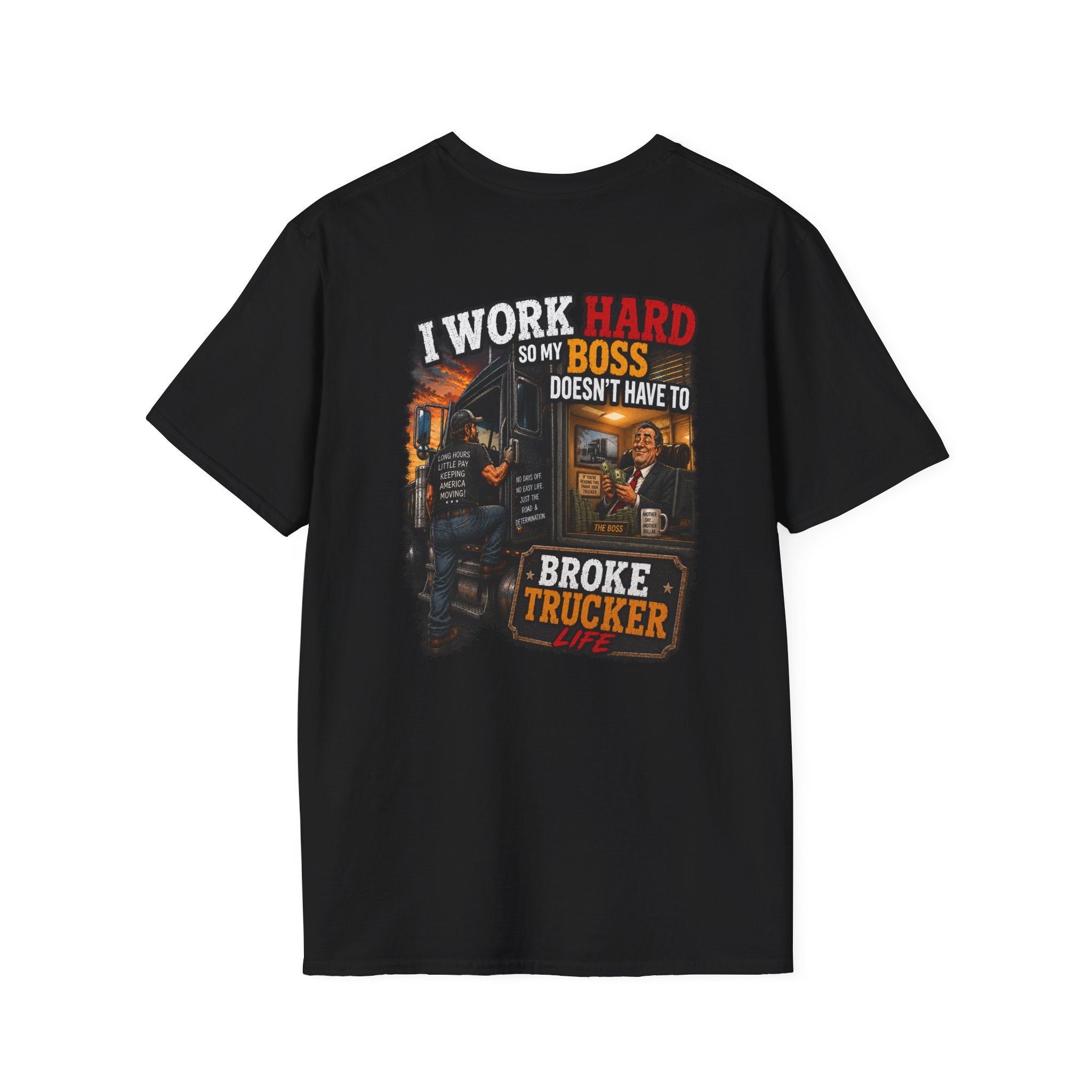 T-Shirt — Retro Broke Trucker Graphic Tee