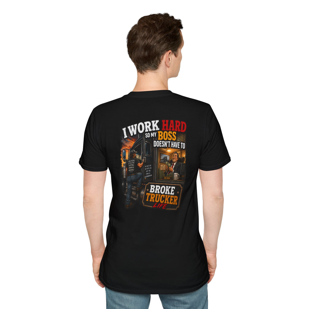 T-Shirt — Retro Broke Trucker Graphic Tee