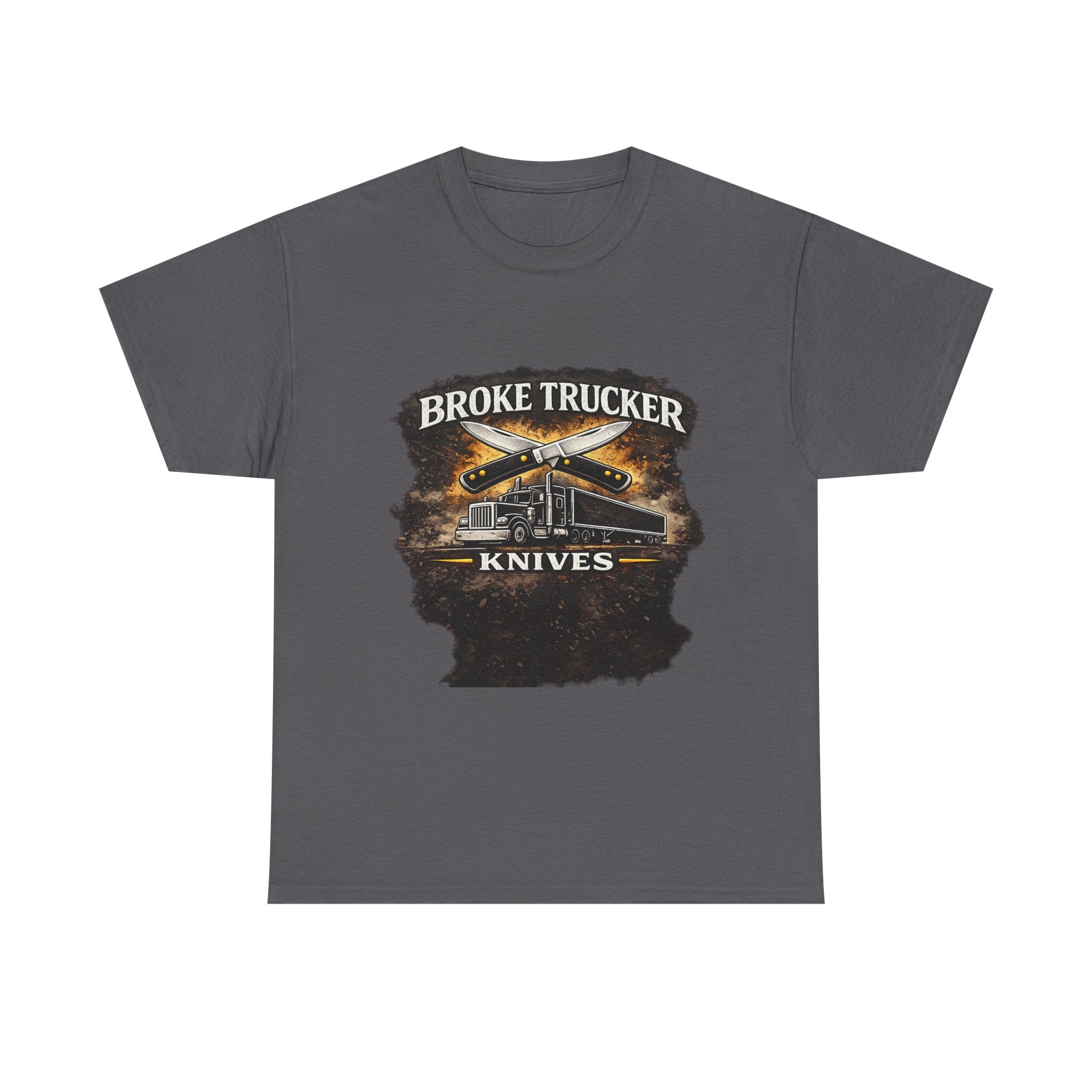 Broke Trucker Knives Tee — Vintage Trucker Knife Graphic Shirt