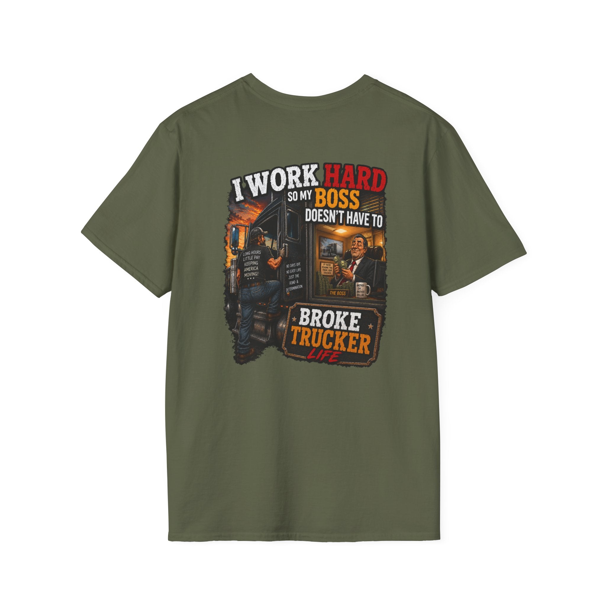 T-Shirt — Retro Broke Trucker Graphic Tee