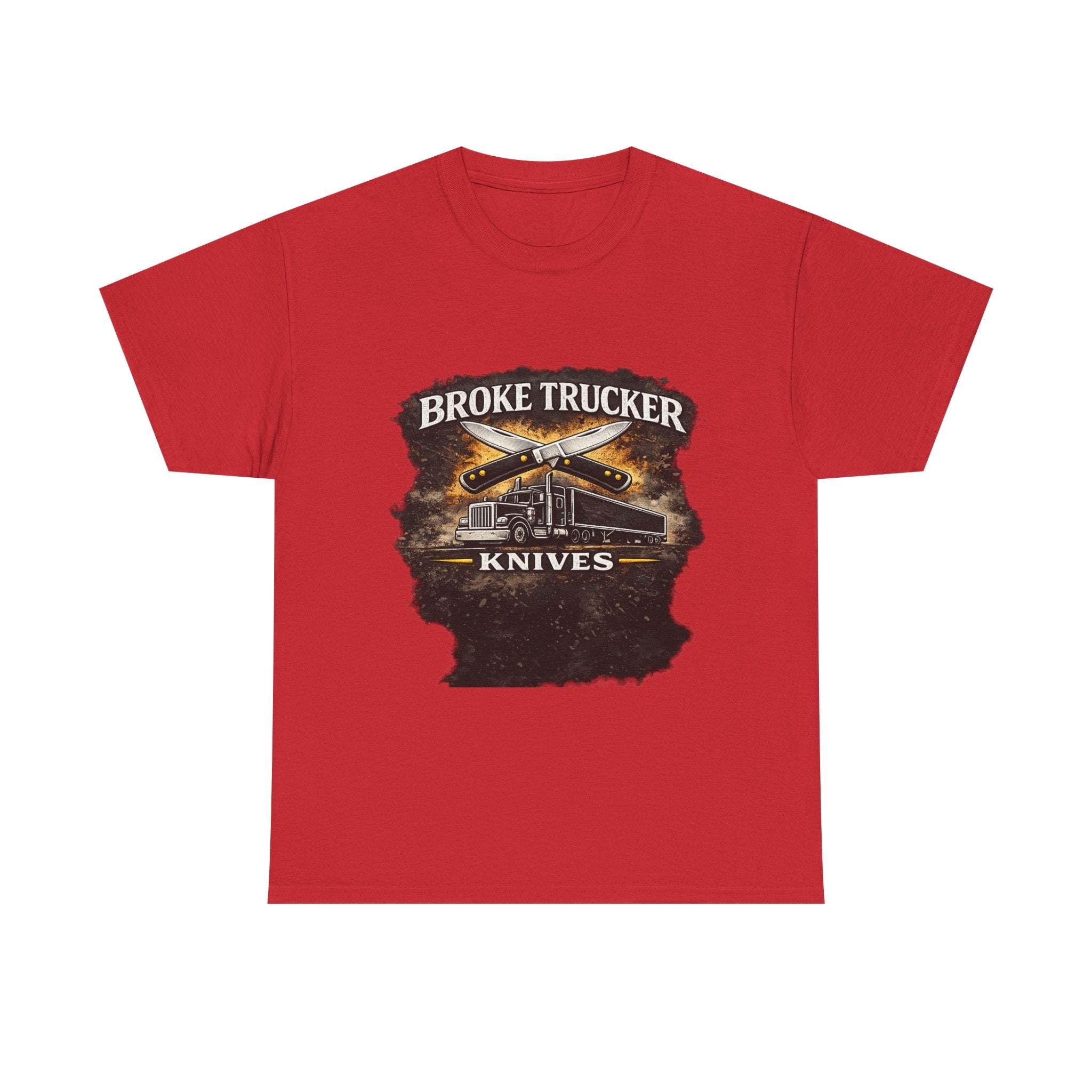 Broke Trucker Knives Tee — Vintage Trucker Knife Graphic Shirt