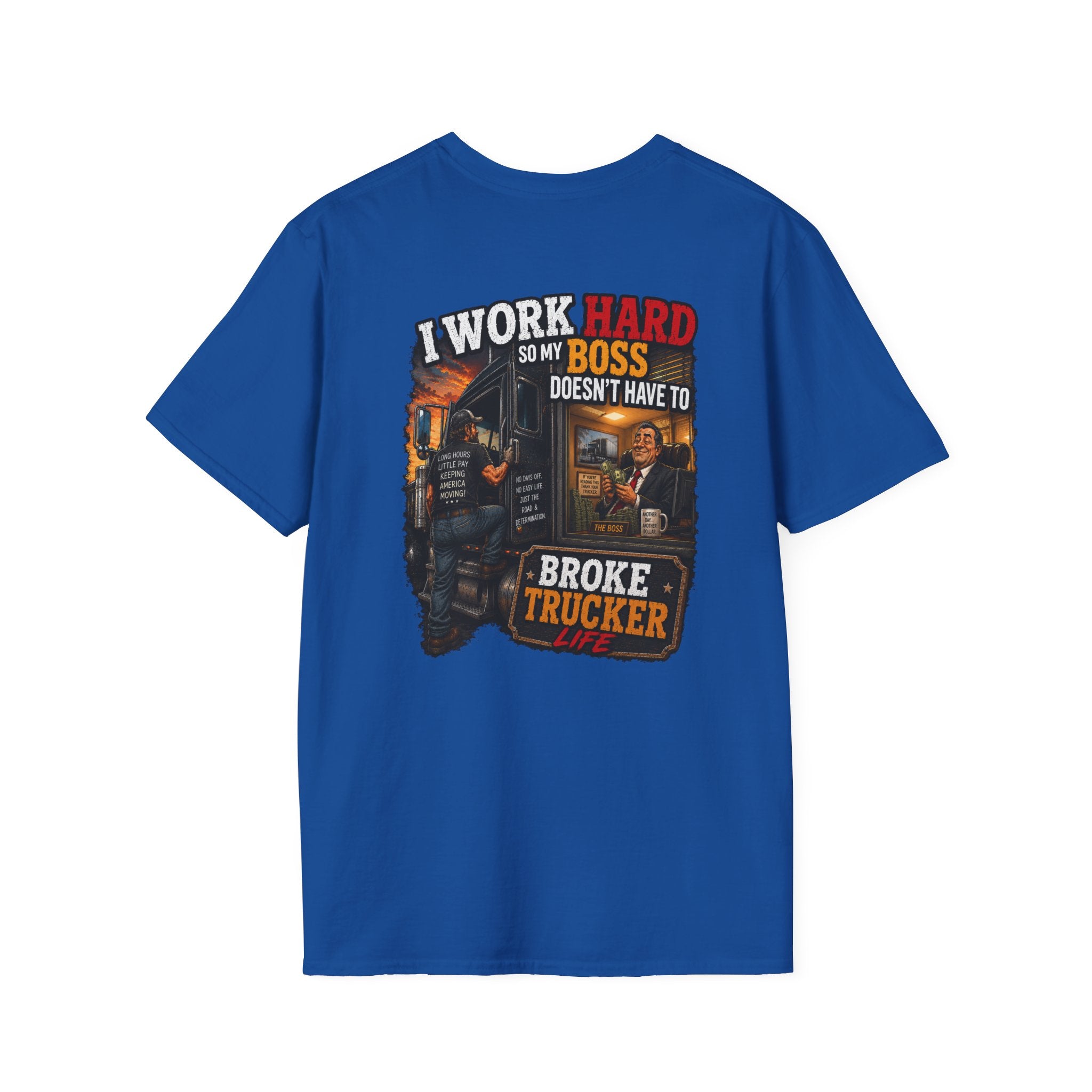 T-Shirt — Retro Broke Trucker Graphic Tee