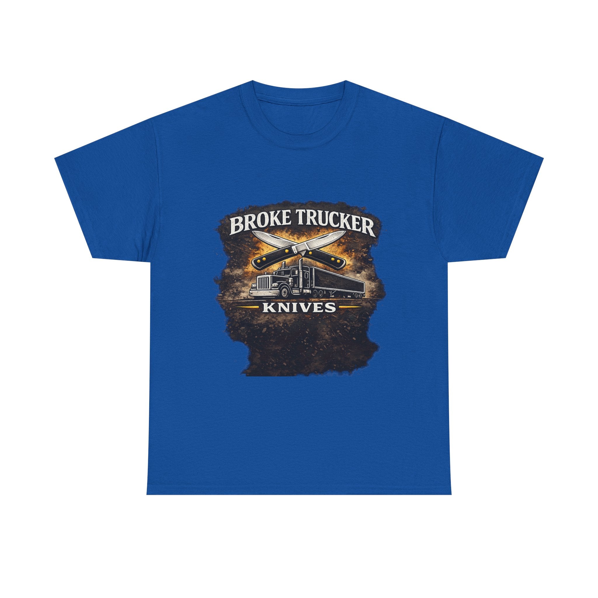 Broke Trucker Knives Tee — Vintage Trucker Knife Graphic Shirt