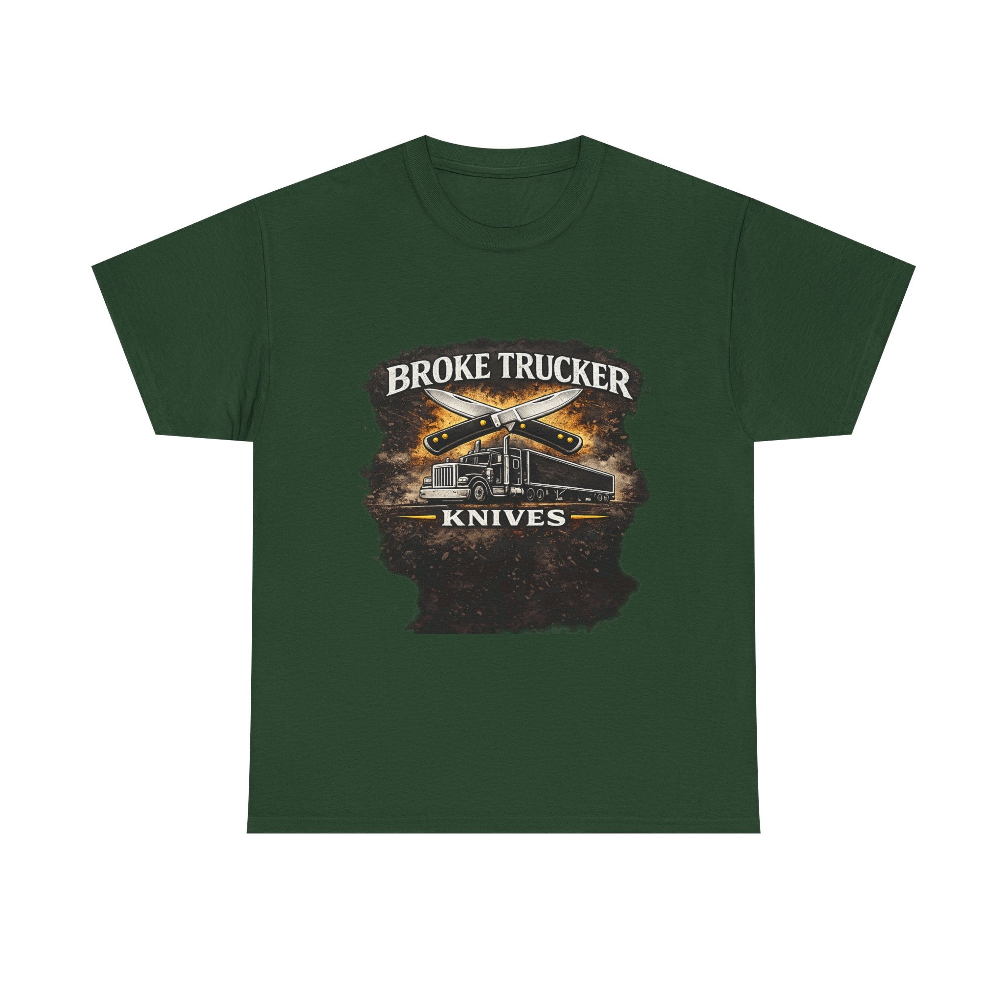 Broke Trucker Knives Tee — Vintage Trucker Knife Graphic Shirt