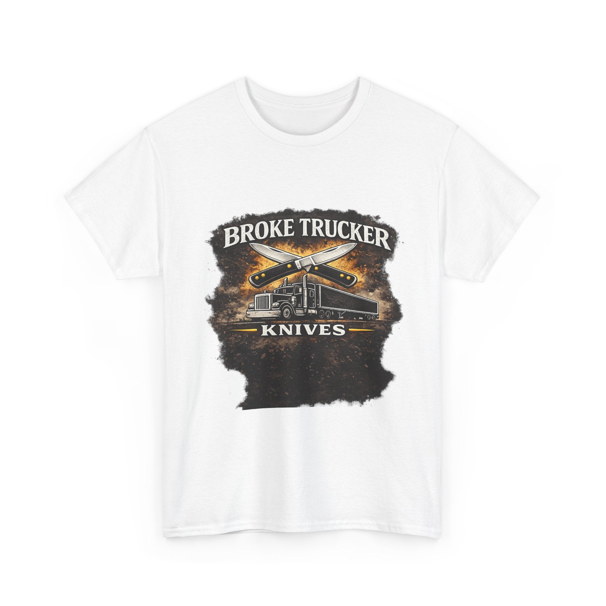 Broke Trucker Knives Tee — Vintage Trucker Knife Graphic Shirt