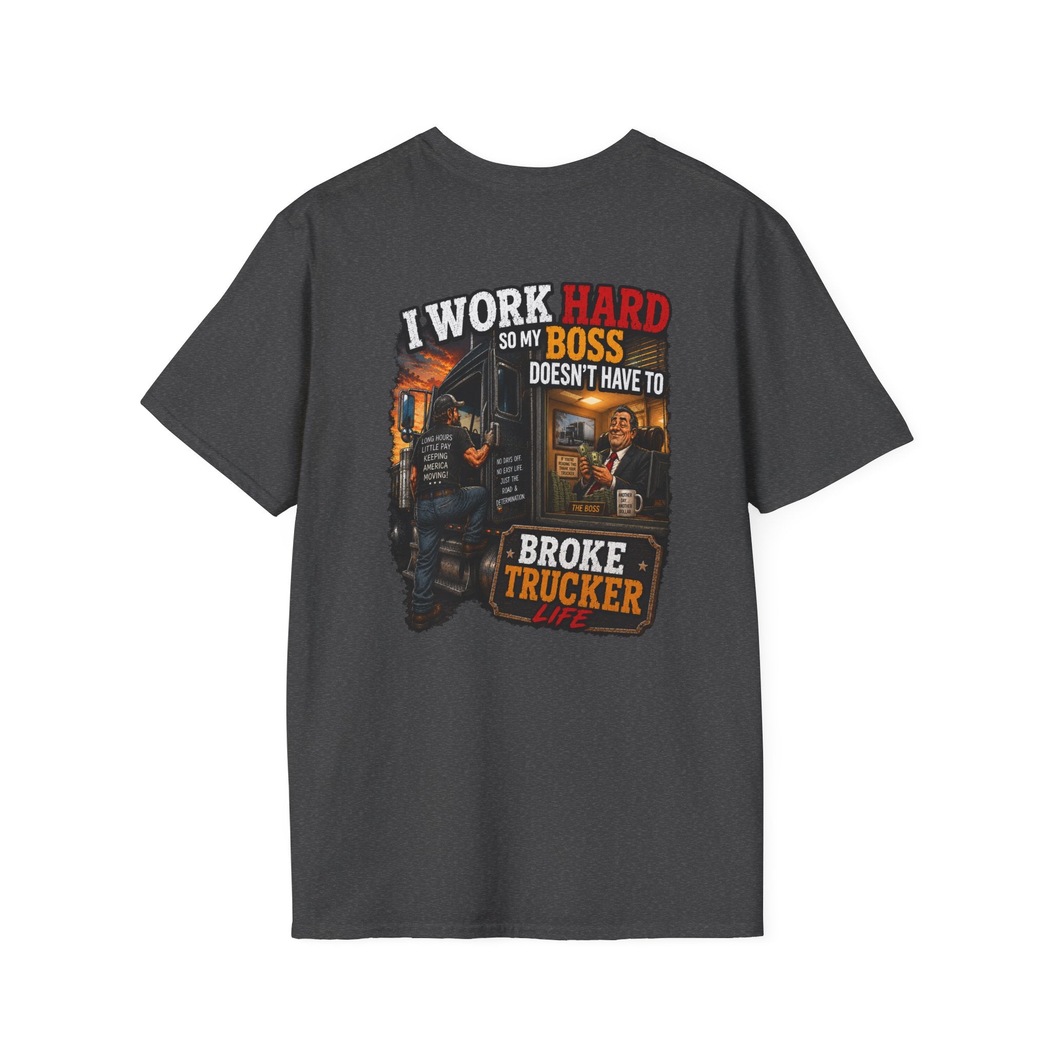 T-Shirt — Retro Broke Trucker Graphic Tee