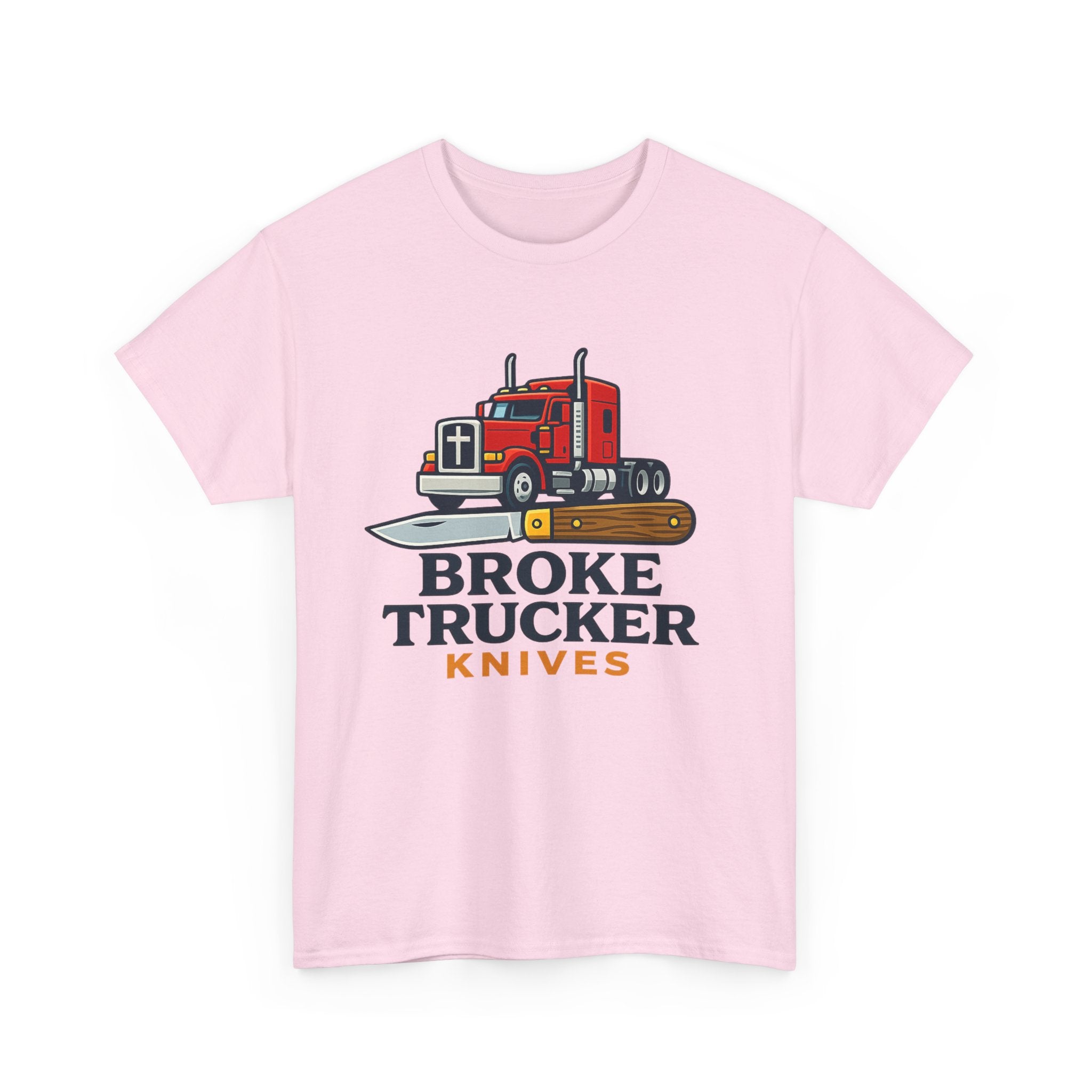 Broke Trucker Knives Truck Graphic Tee | Semi Truck Knife Logo T-Shirt