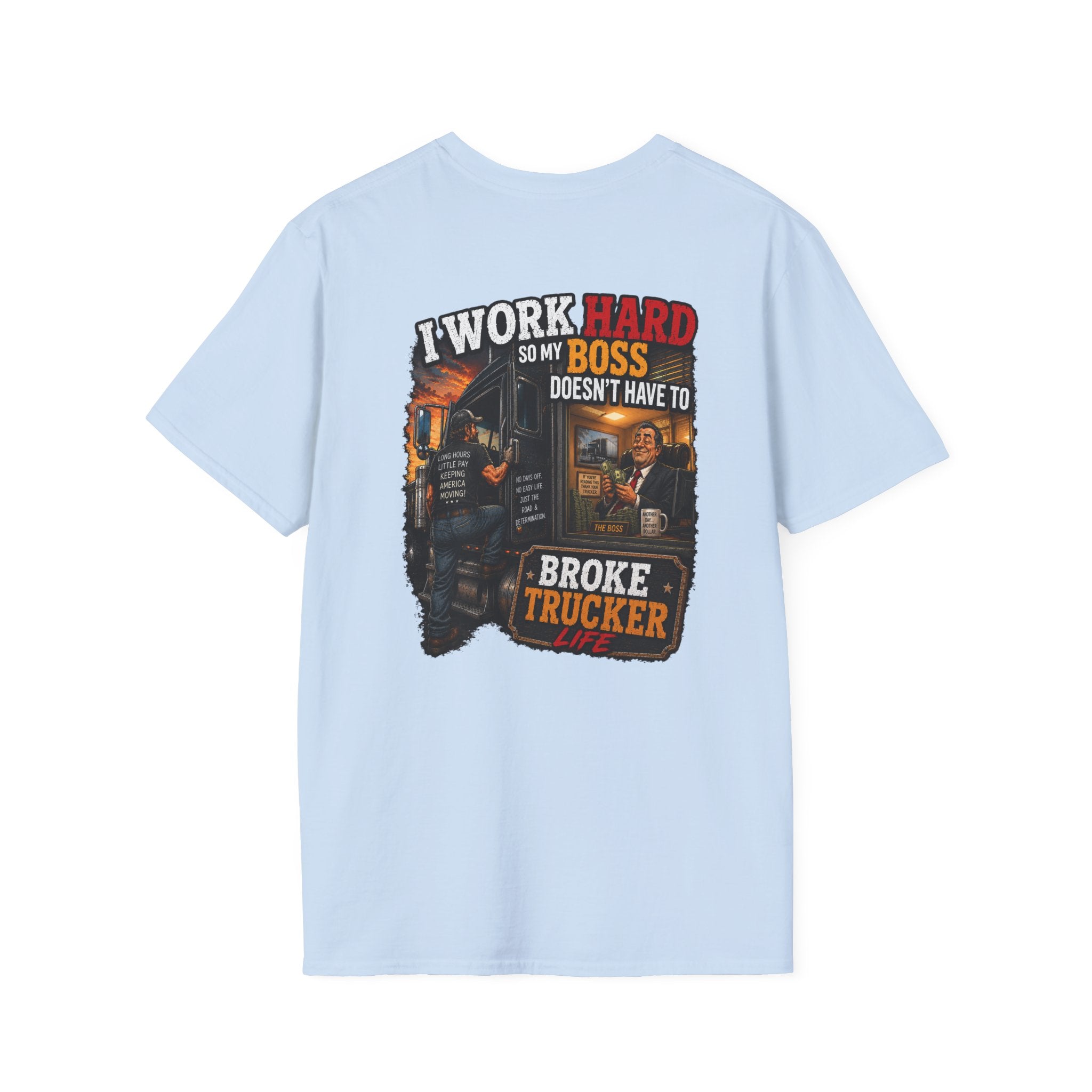 T-Shirt — Retro Broke Trucker Graphic Tee