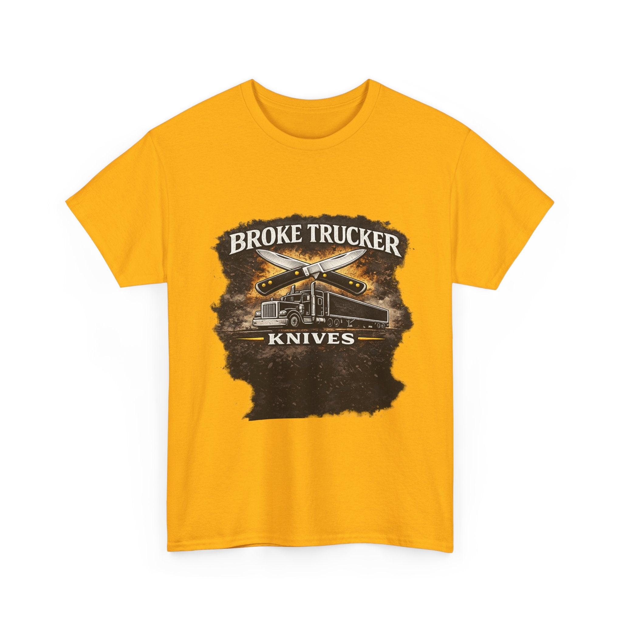 Broke Trucker Knives Tee — Vintage Trucker Knife Graphic Shirt