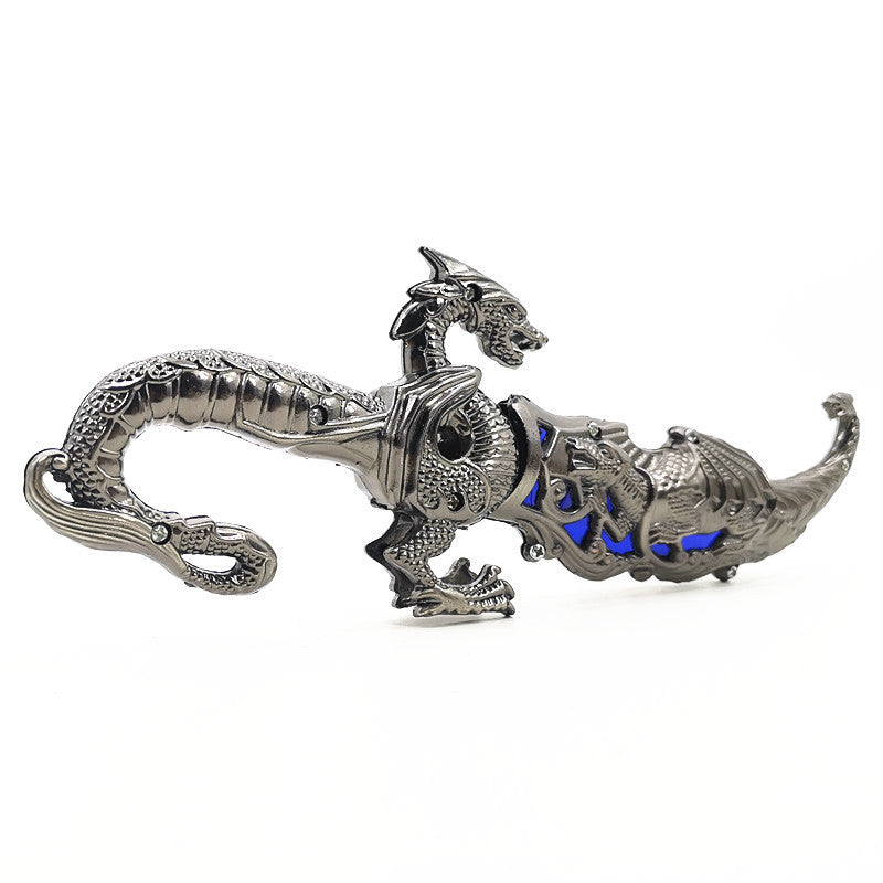 Metalwork Swords And Knives Unsharpened With Carved Decorations
