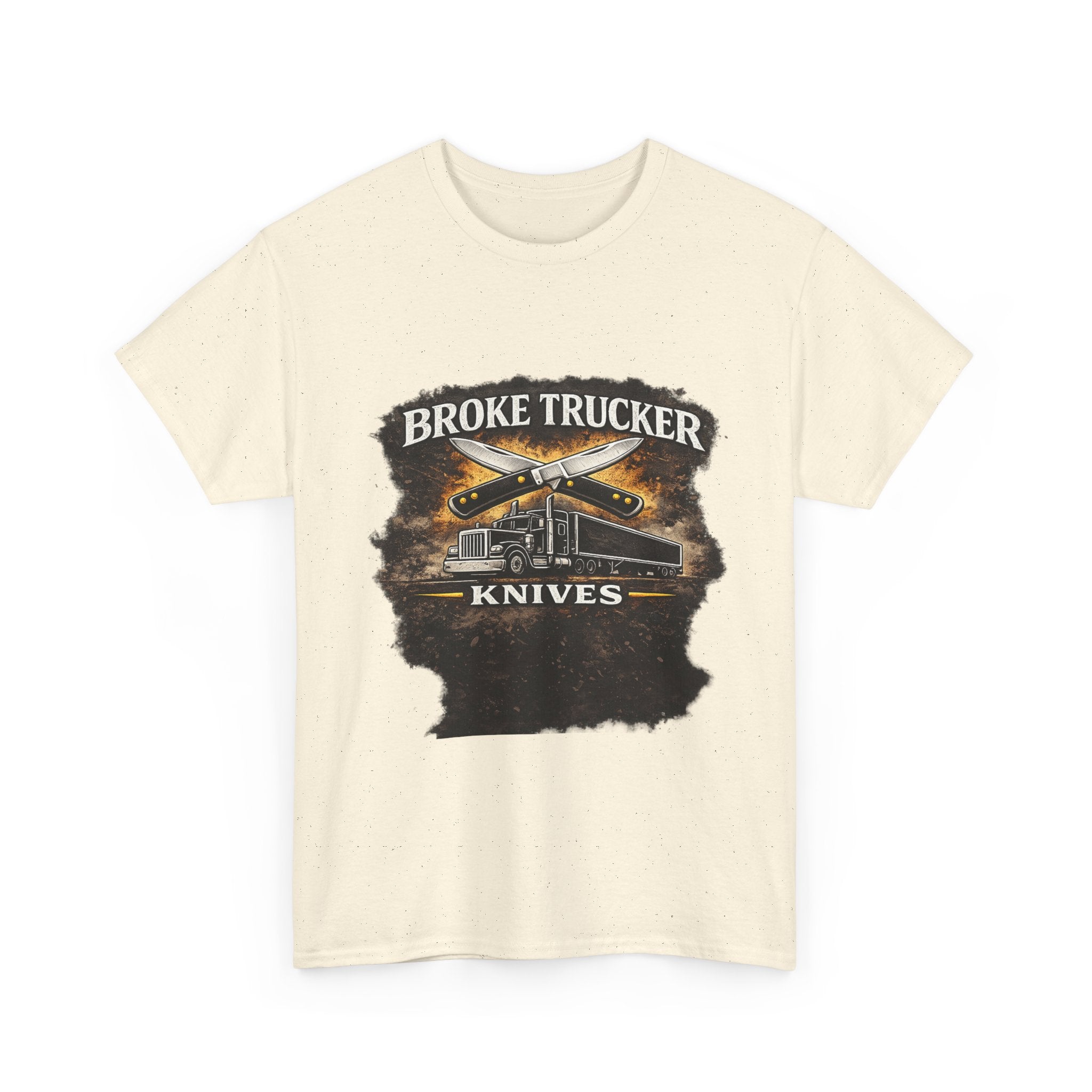 Broke Trucker Knives Tee — Vintage Trucker Knife Graphic Shirt