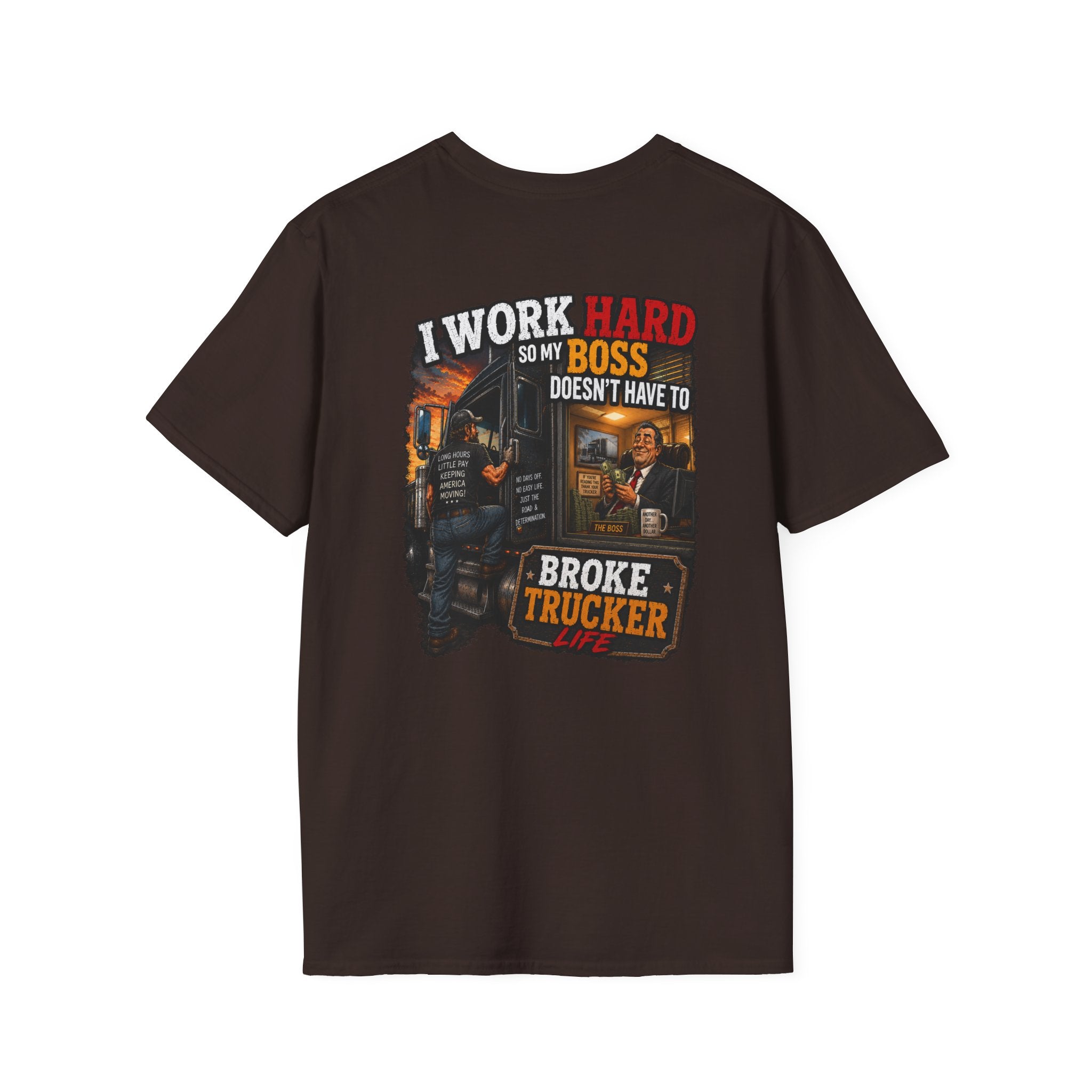 T-Shirt — Retro Broke Trucker Graphic Tee