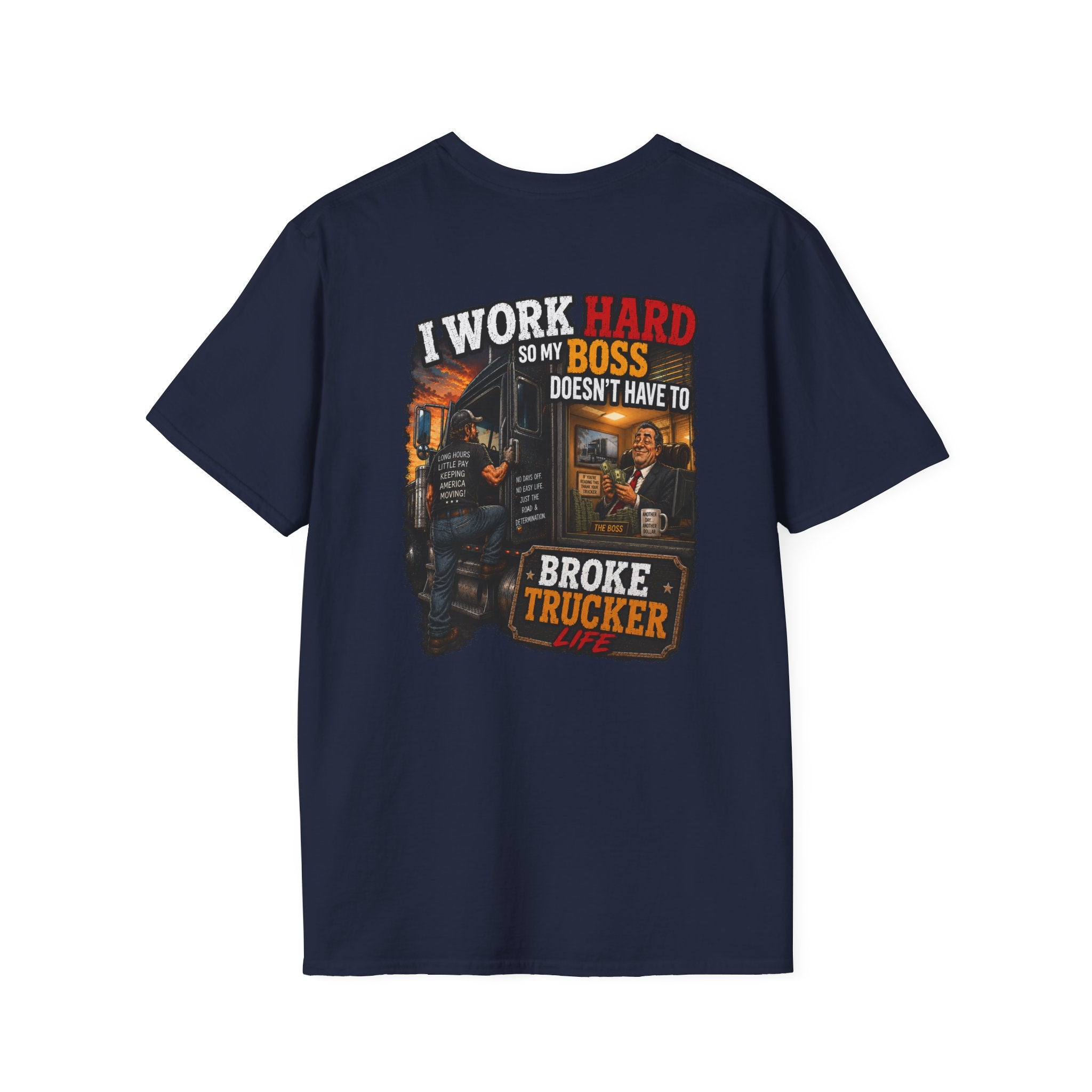 T-Shirt — Retro Broke Trucker Graphic Tee