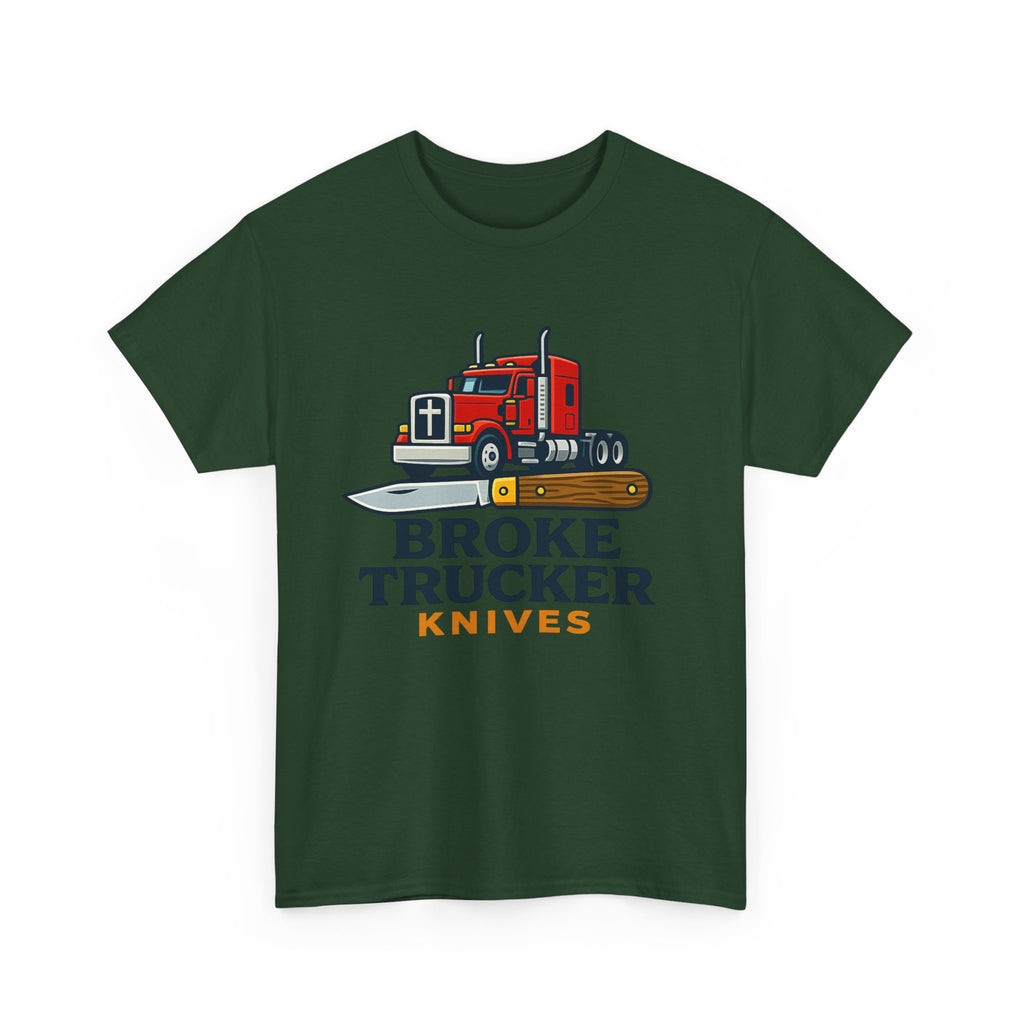 Broke Trucker Knives Truck Graphic Tee | Semi Truck Knife Logo T-Shirt
