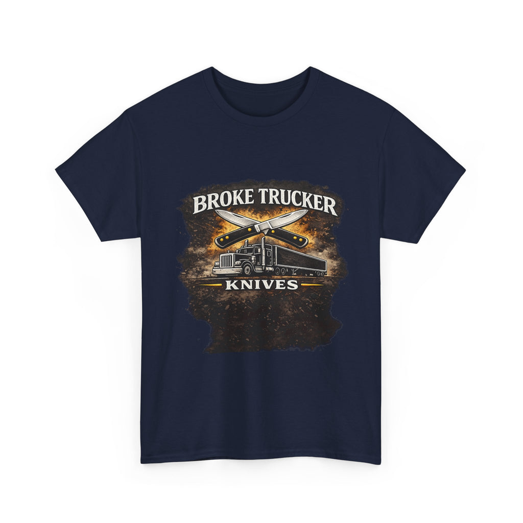 Broke Trucker Knives Tee — Vintage Trucker Knife Graphic Shirt