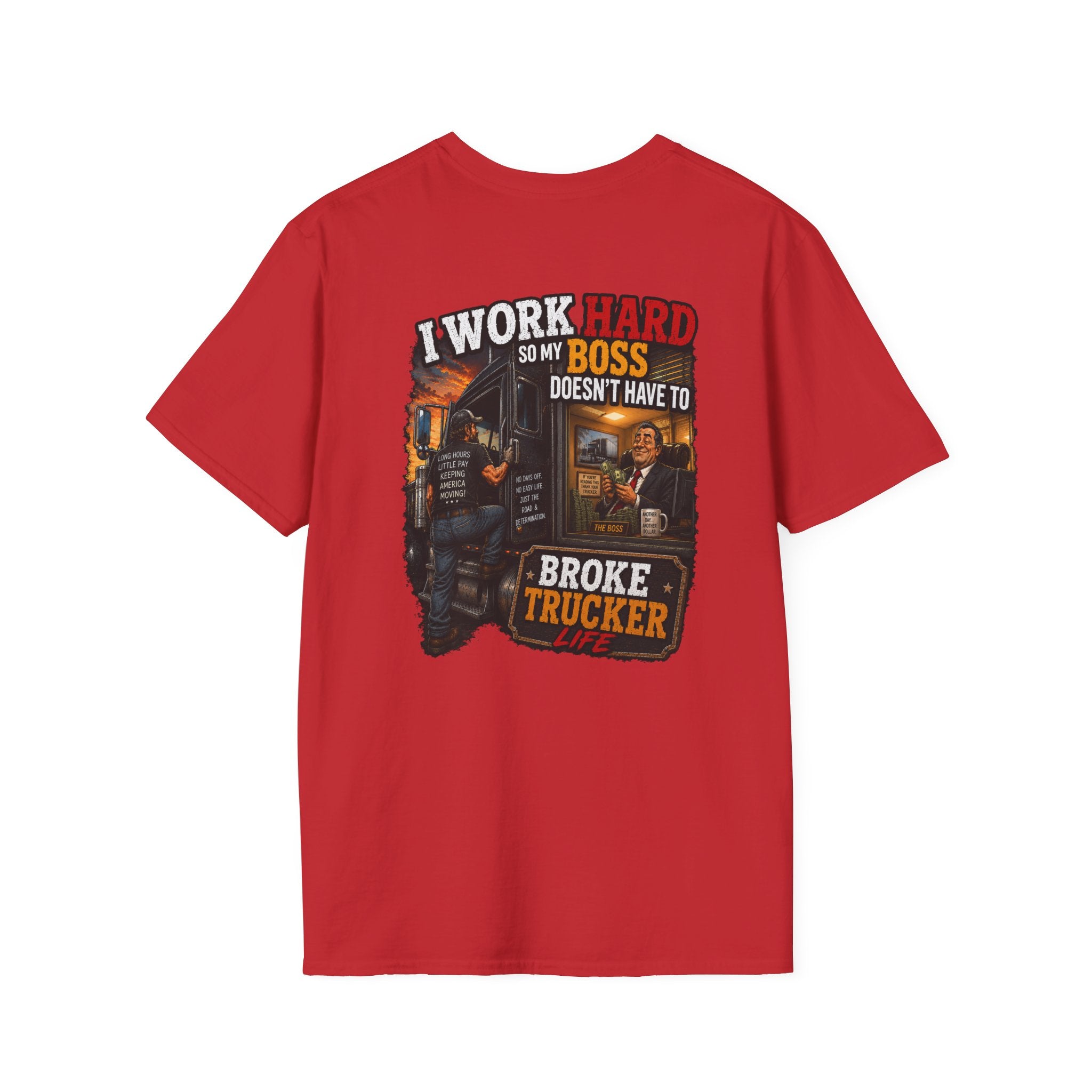 T-Shirt — Retro Broke Trucker Graphic Tee