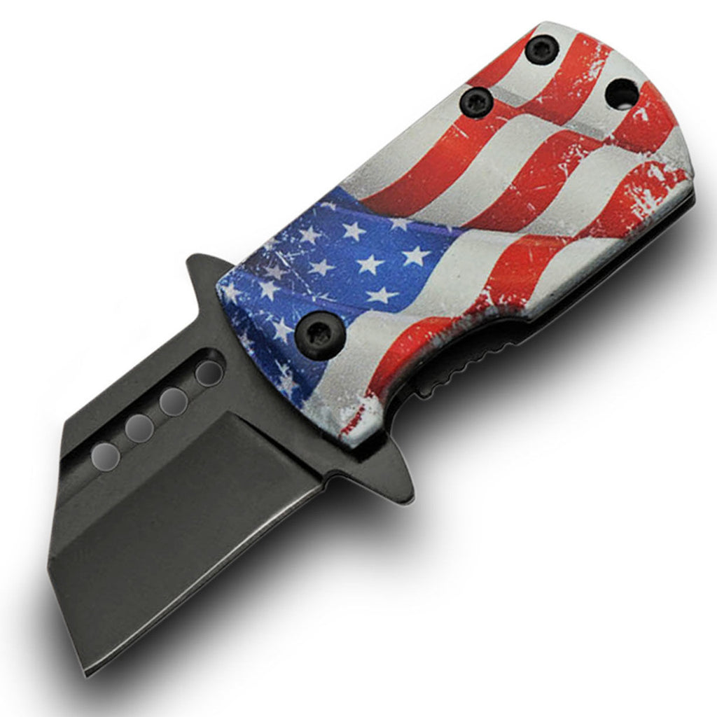 Rite Edge Waving Flag Folding Knife 1.50 in, Aluminum