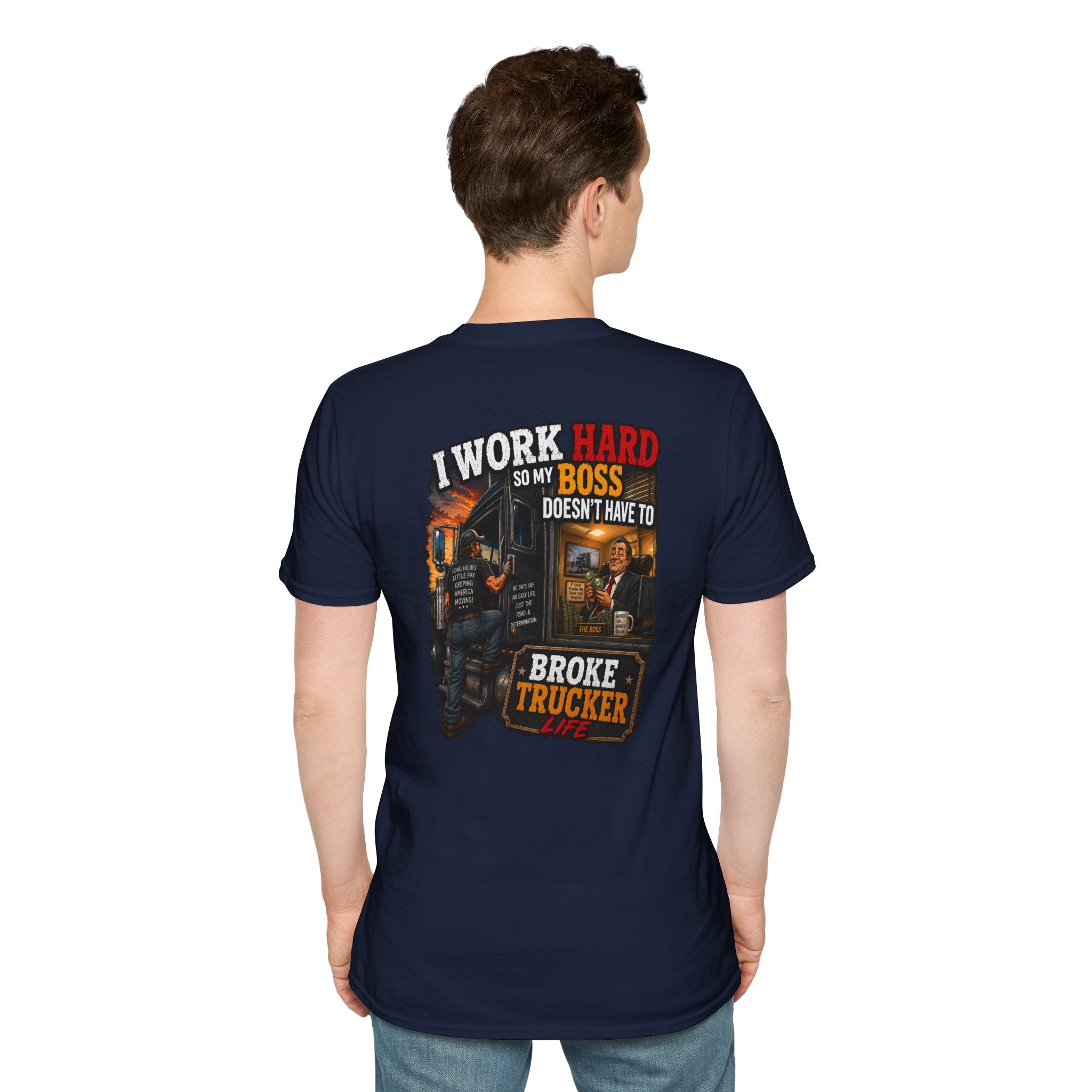 T-Shirt — Retro Broke Trucker Graphic Tee