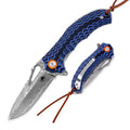 Klaken J345 Tideborn, Damascus Blade,G10 Handle,Blue