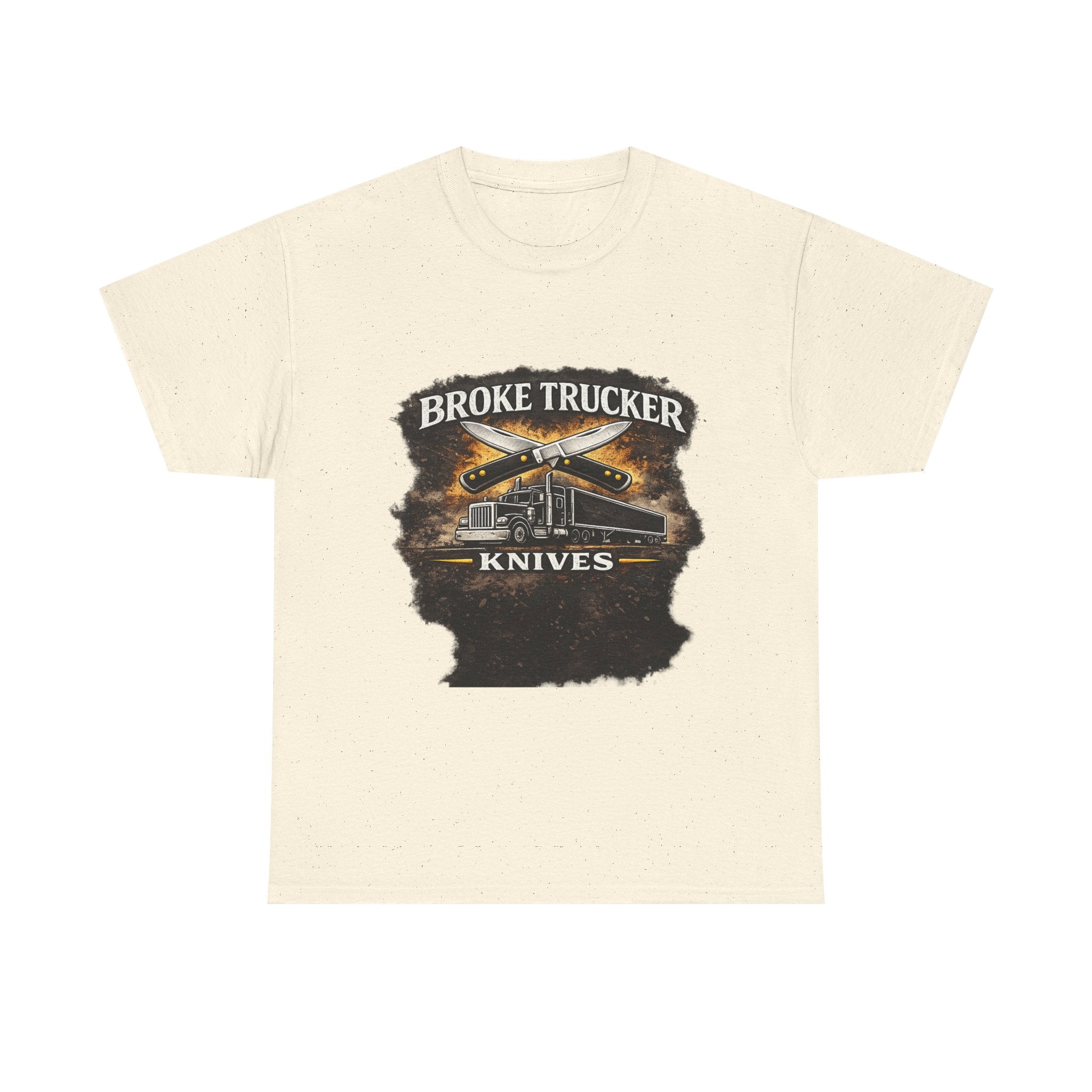 Broke Trucker Knives Tee — Vintage Trucker Knife Graphic Shirt