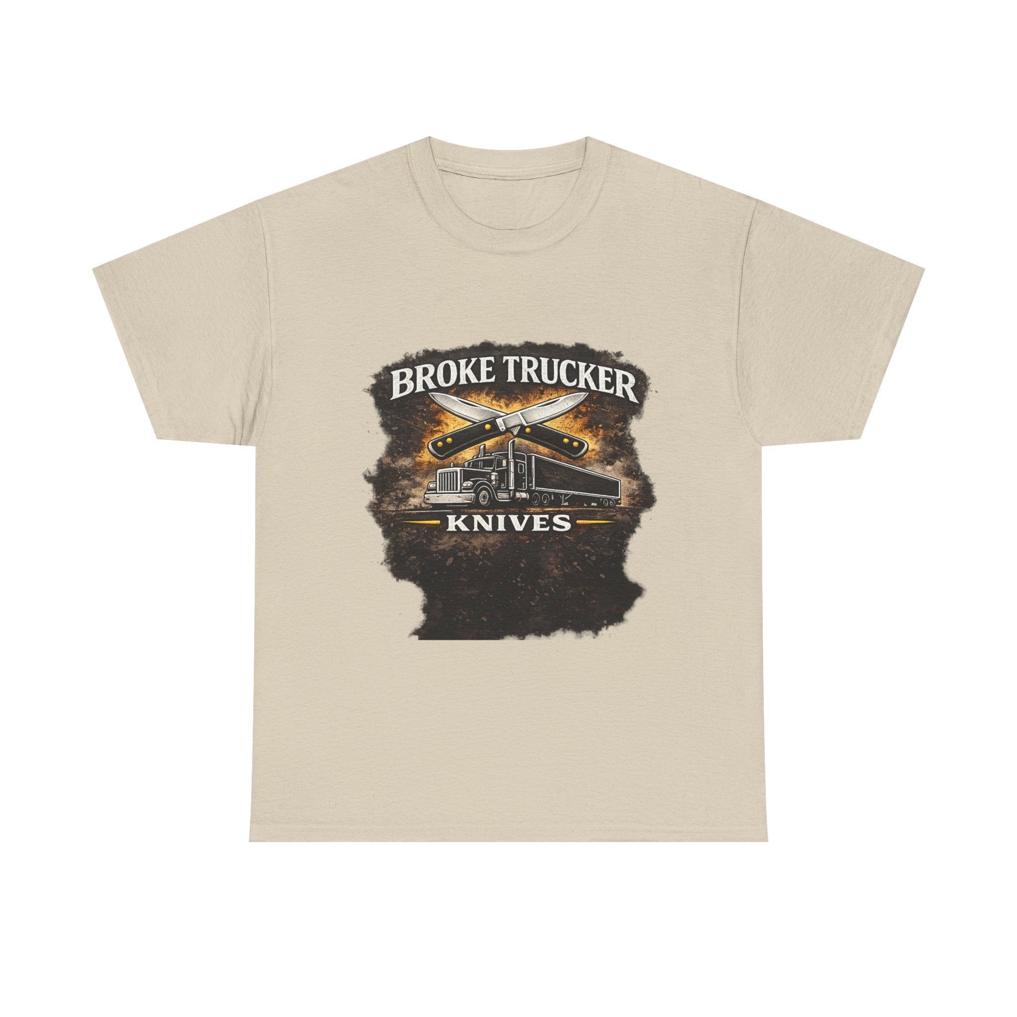 Broke Trucker Knives Tee — Vintage Trucker Knife Graphic Shirt