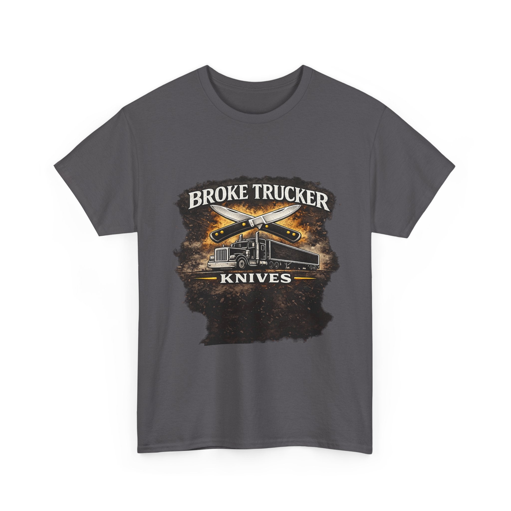 Broke Trucker Knives Tee — Vintage Trucker Knife Graphic Shirt