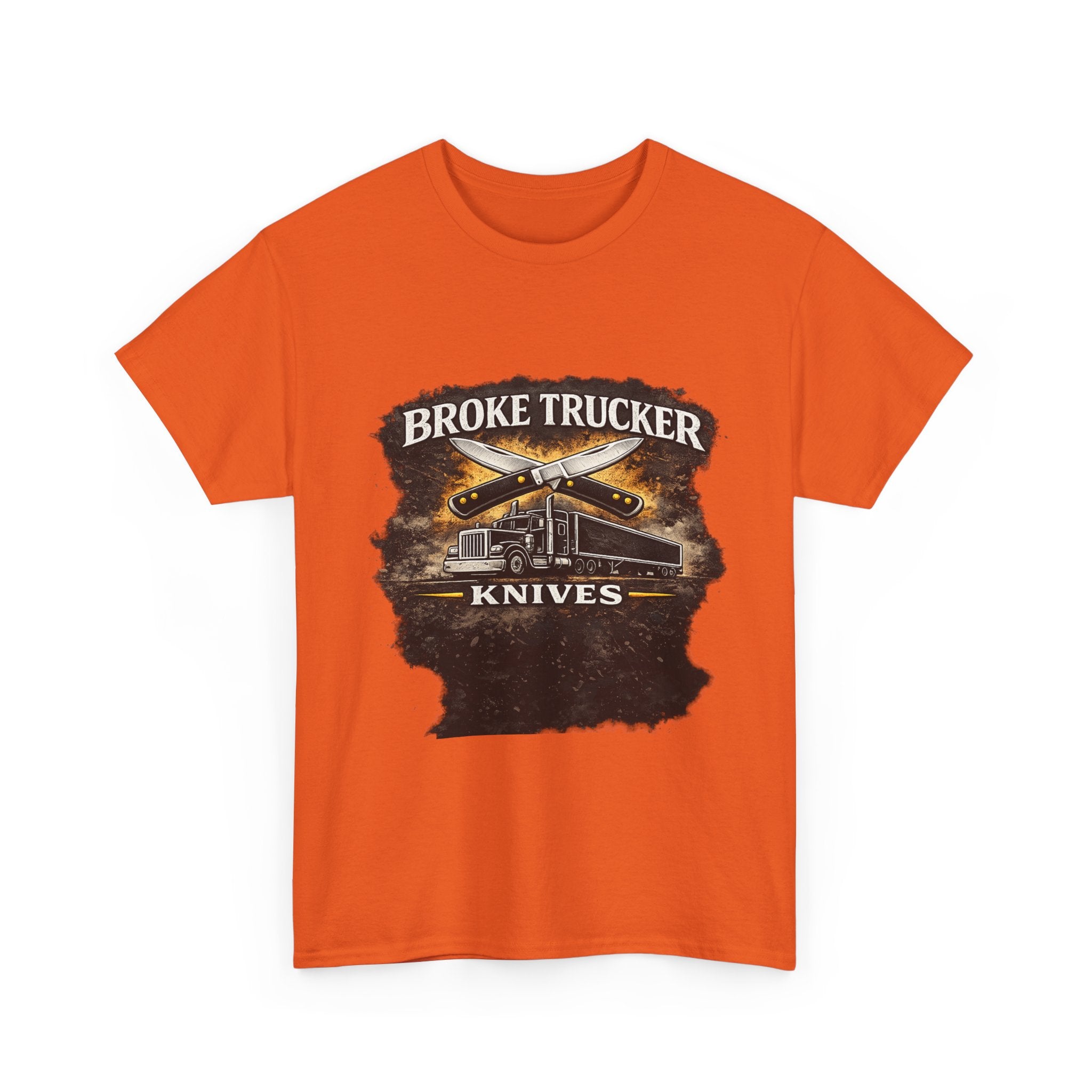 Broke Trucker Knives Tee — Vintage Trucker Knife Graphic Shirt