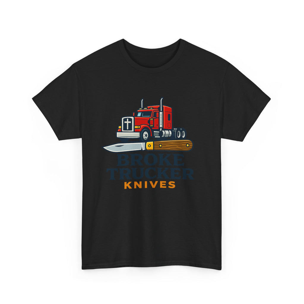 Broke Trucker Knives Truck Graphic Tee | Semi Truck Knife Logo T-Shirt