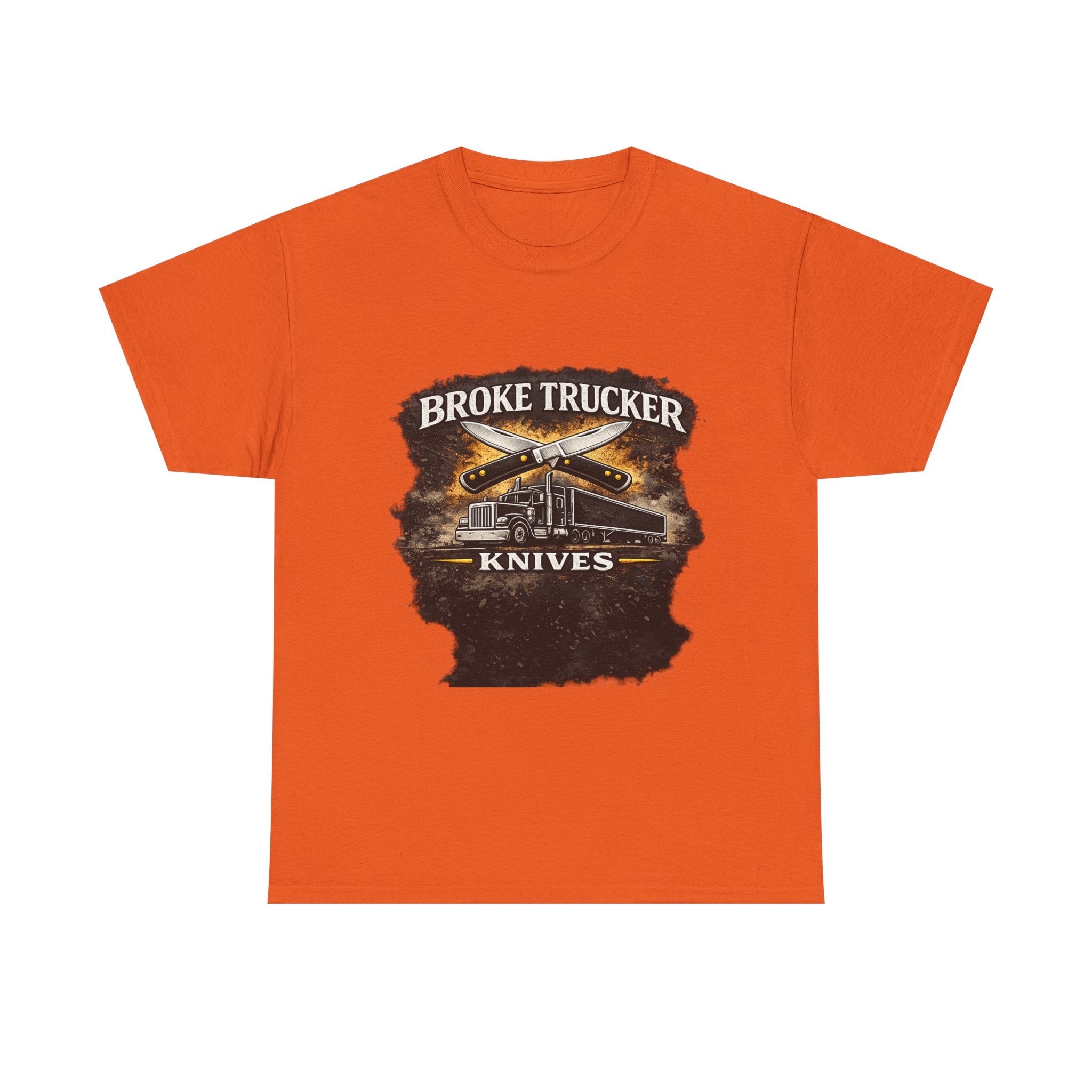 Broke Trucker Knives Tee — Vintage Trucker Knife Graphic Shirt