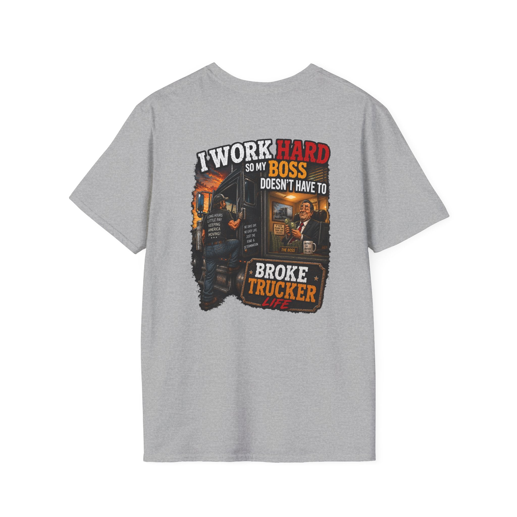T-Shirt — Retro Broke Trucker Graphic Tee