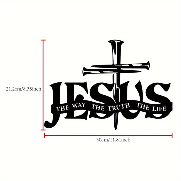CIFbuy Aluminum Jesus Cross Scripture Wall Art Christian Home Decor Gift(TikTok, Temu Pick-up Service)