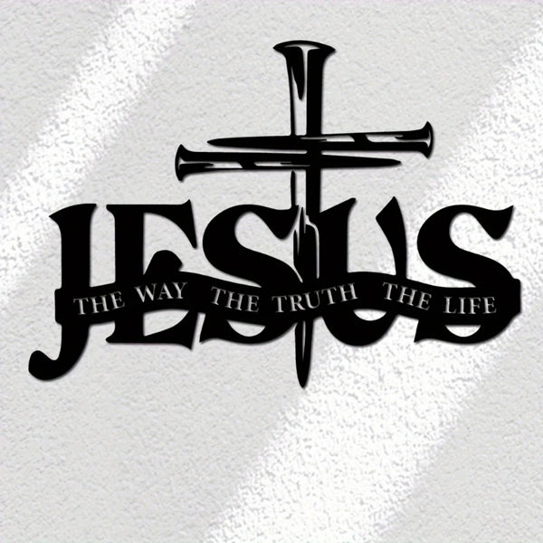 CIFbuy Aluminum Jesus Cross Scripture Wall Art Christian Home Decor Gift(TikTok, Temu Pick-up Service)