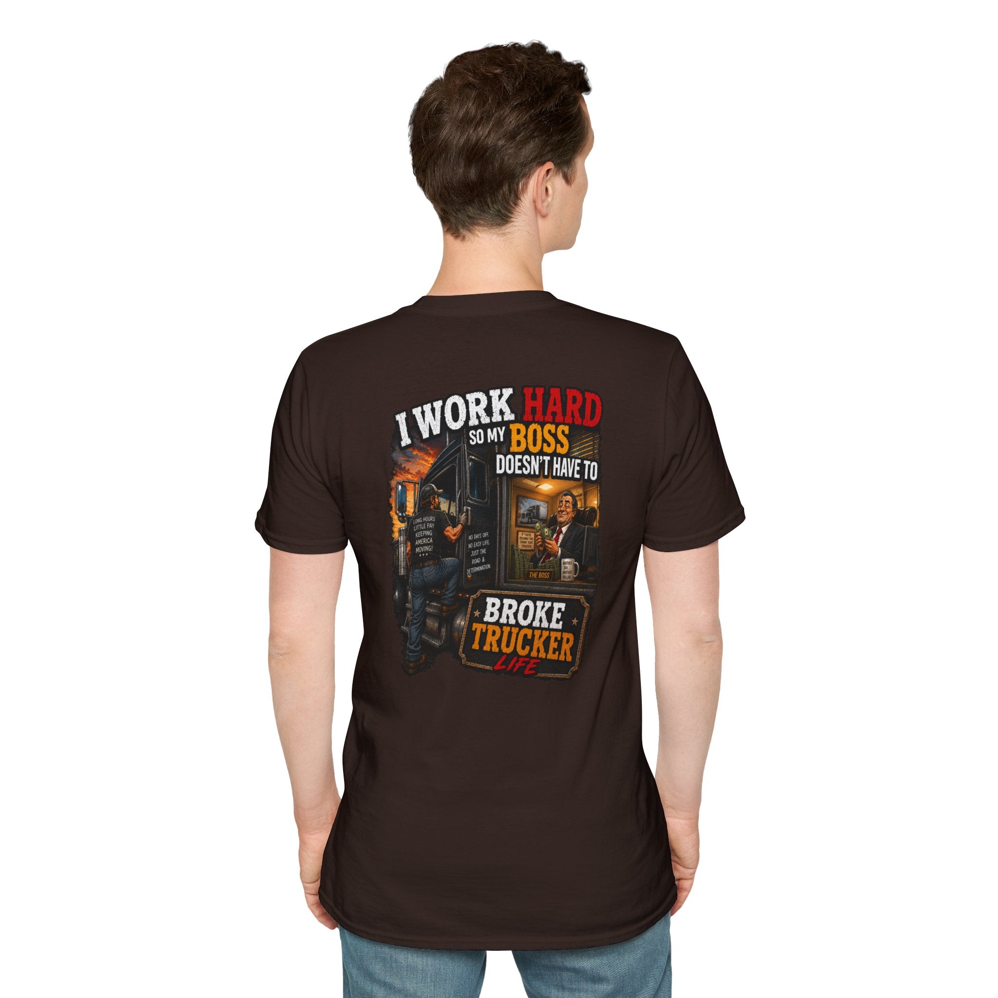 T-Shirt — Retro Broke Trucker Graphic Tee