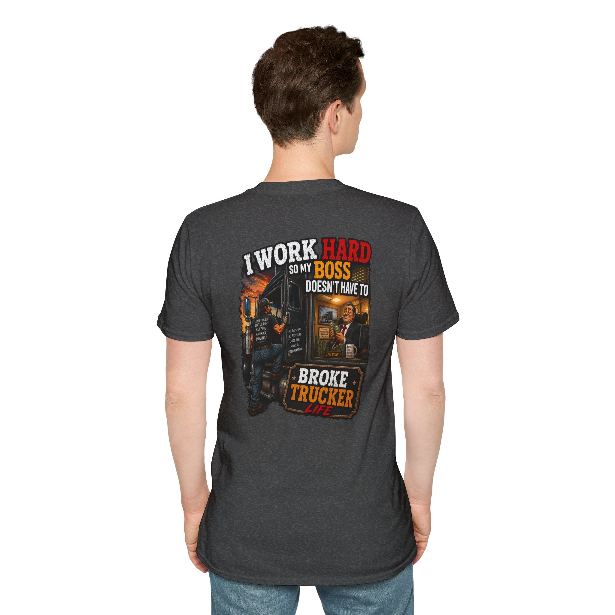 T-Shirt — Retro Broke Trucker Graphic Tee