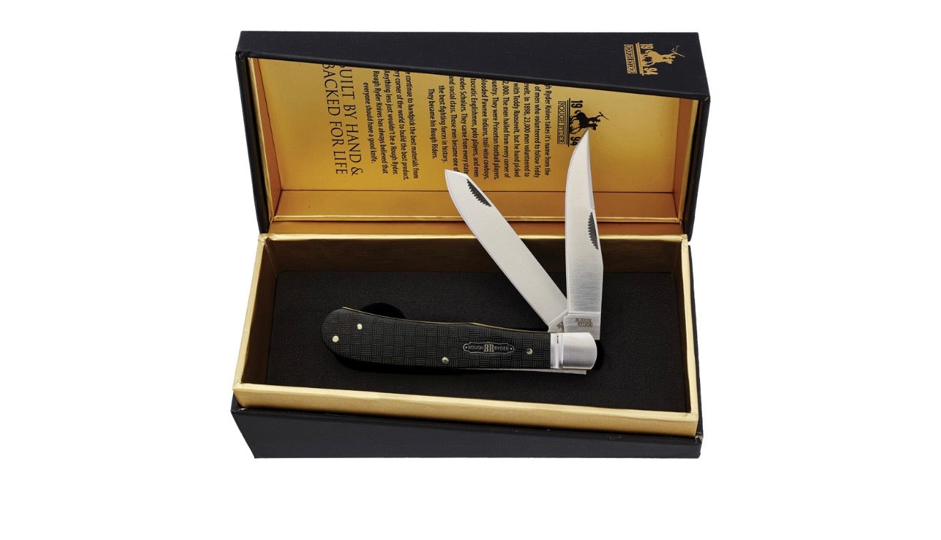 Rough Rider Black Reserve Pakkawood Bearhead Trapper