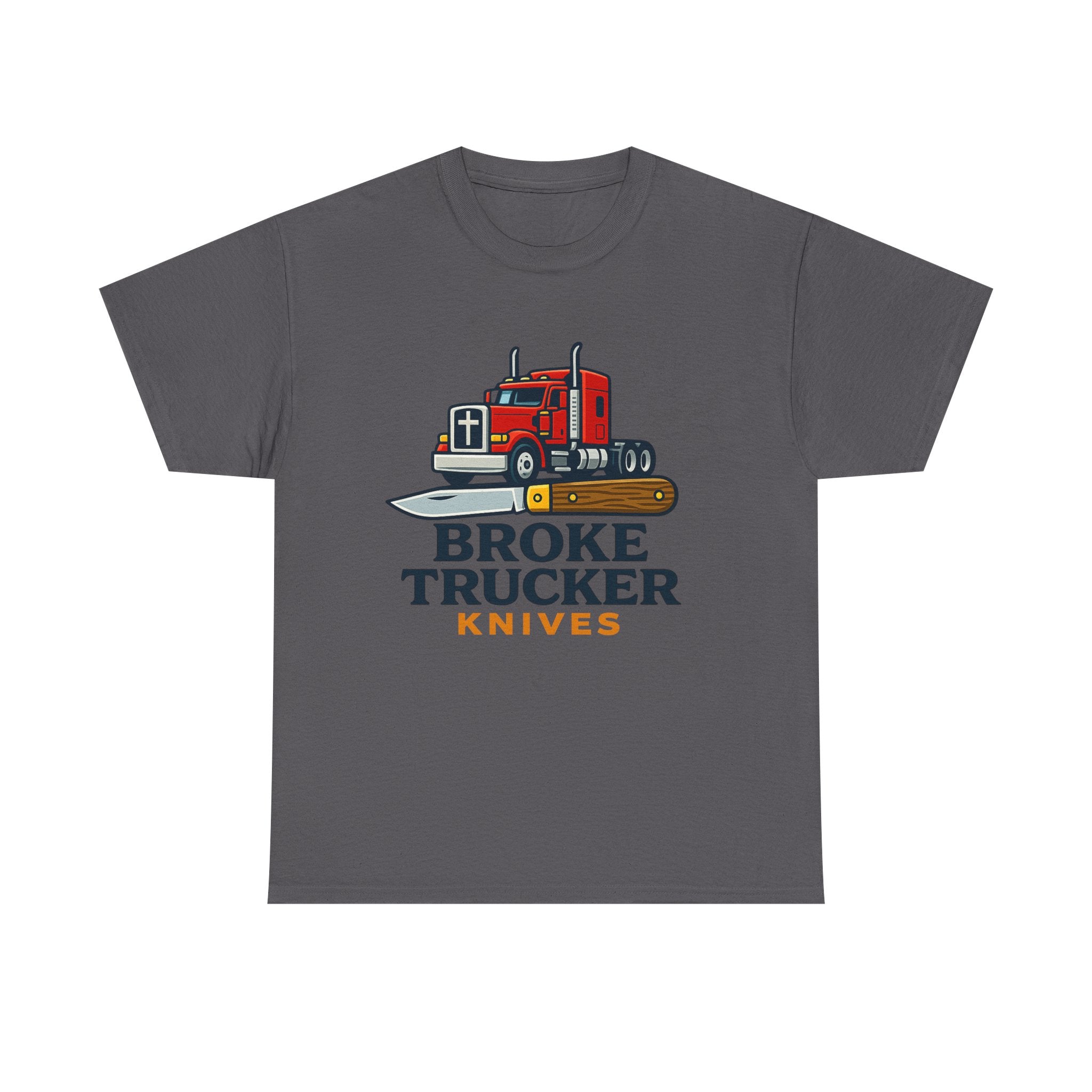 Broke Trucker Knives Truck Graphic Tee | Semi Truck Knife Logo T-Shirt