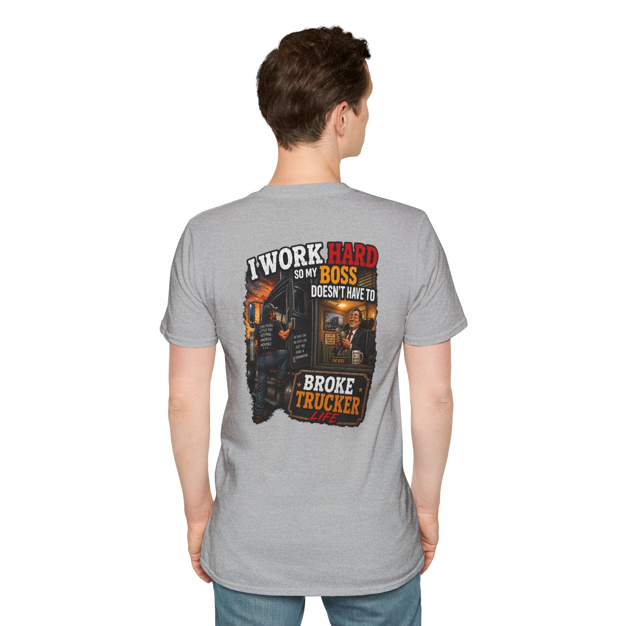 T-Shirt — Retro Broke Trucker Graphic Tee